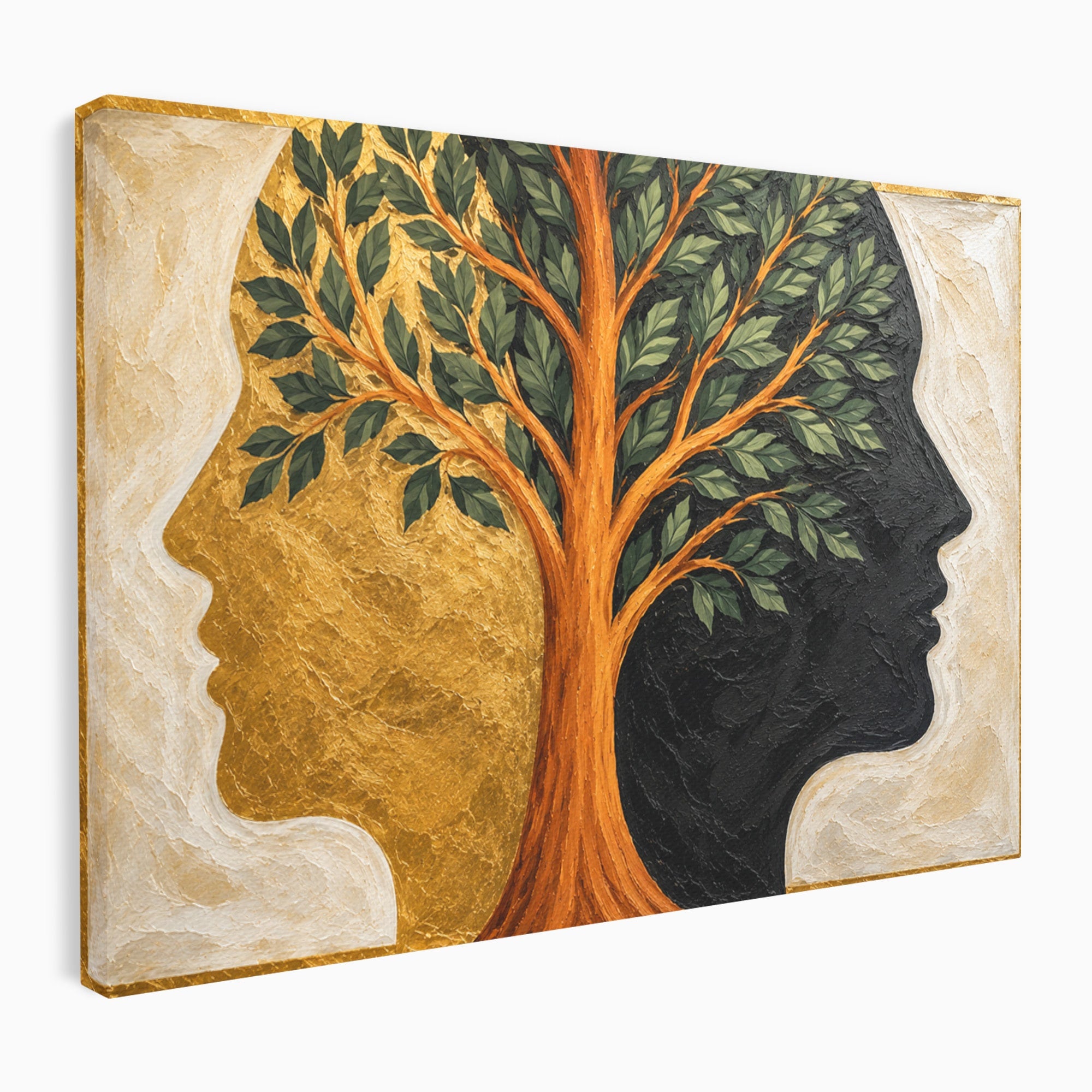Tablou Canvas Premium LuxCanva® A1895, Arborele Vietii, Arbore, Silhouette, Dualitate, Simbolism, Living, Culori Vibrante