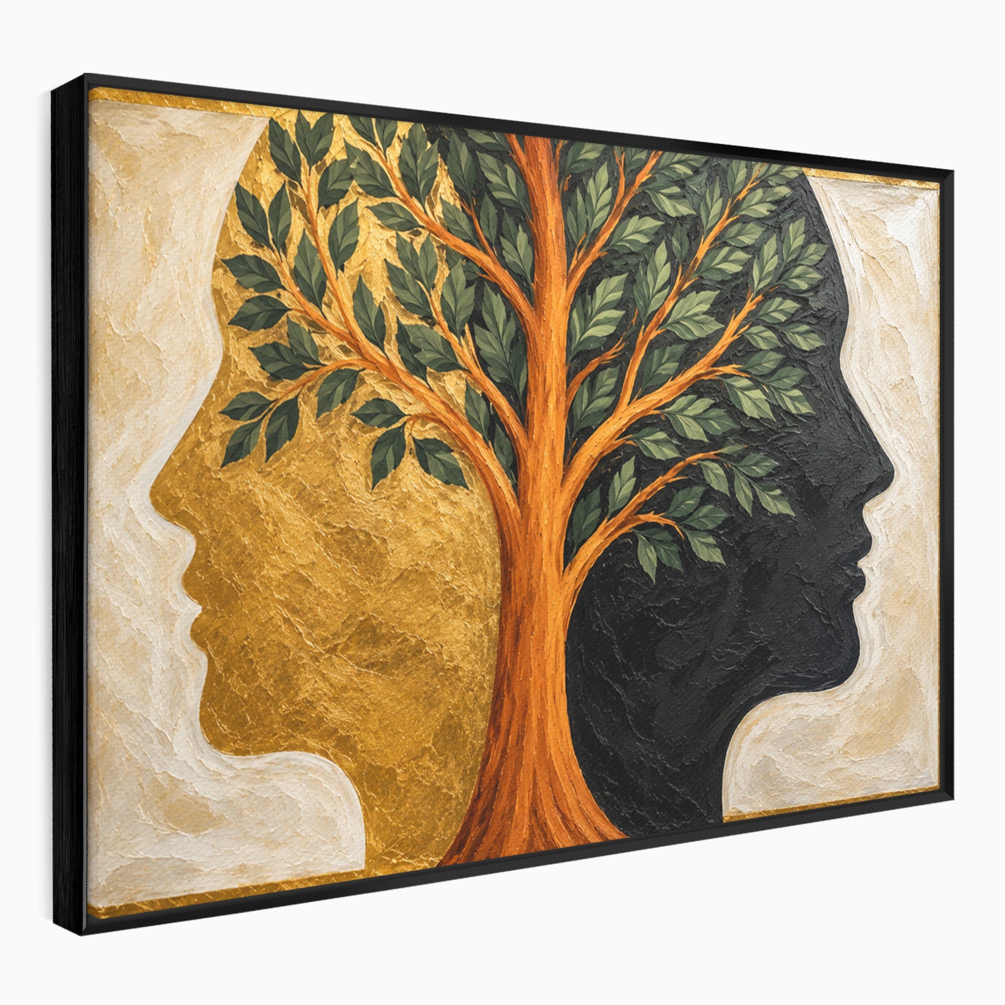 Tablou Canvas Premium LuxCanva® A1895, Arborele Vietii, Arbore, Silhouette, Dualitate, Simbolism, Living, Culori Vibrante