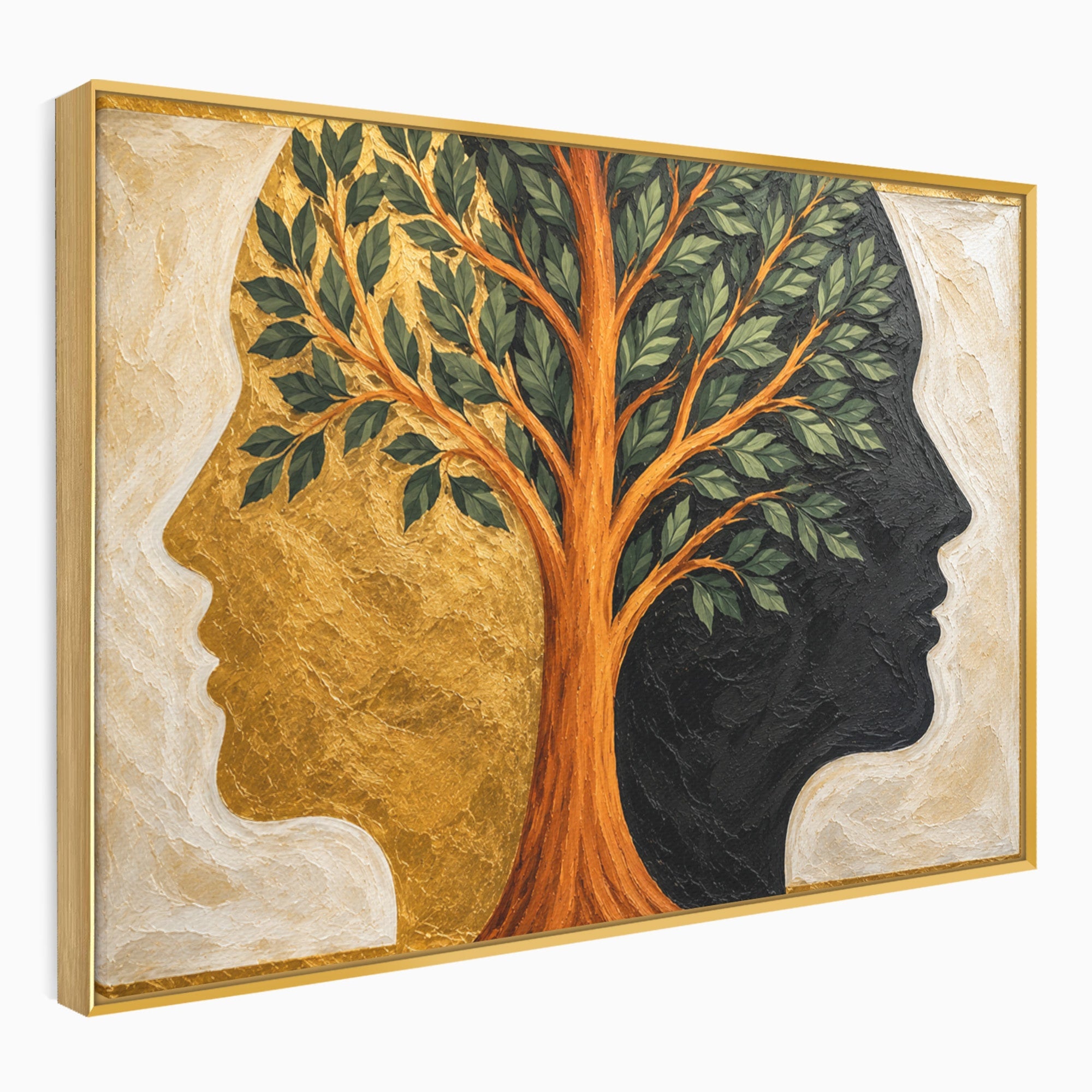 Tablou Canvas Premium LuxCanva® A1895, Arborele Vietii, Arbore, Silhouette, Dualitate, Simbolism, Living, Culori Vibrante