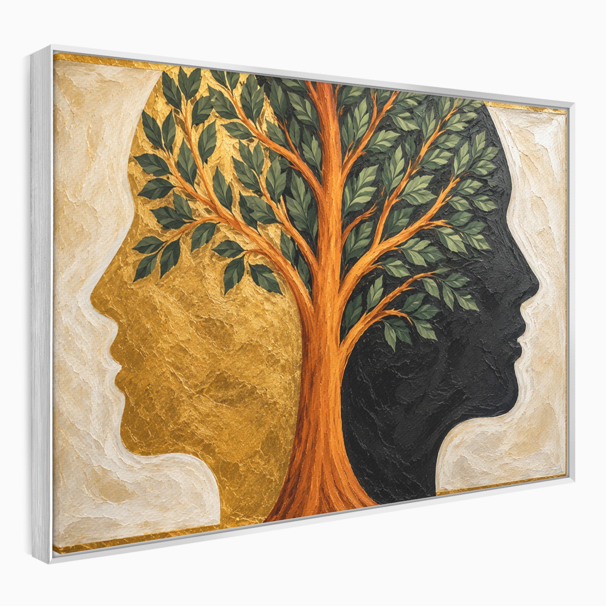Tablou Canvas Premium LuxCanva® A1895, Arborele Vietii, Arbore, Silhouette, Dualitate, Simbolism, Living, Culori Vibrante