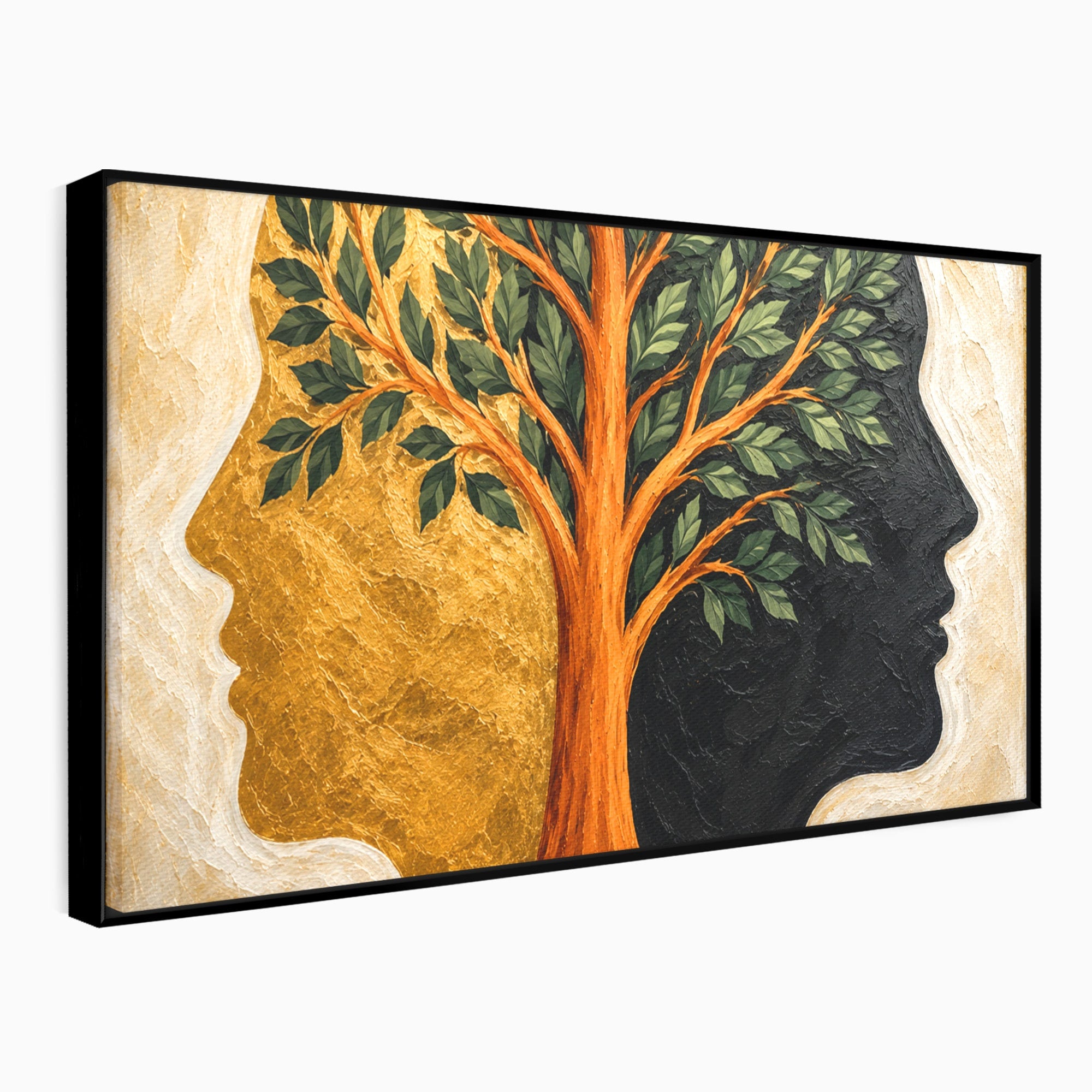 Tablou Canvas Premium LuxCanva® A1895, Arborele Vietii, Arbore, Silhouette, Dualitate, Simbolism, Living, Culori Vibrante