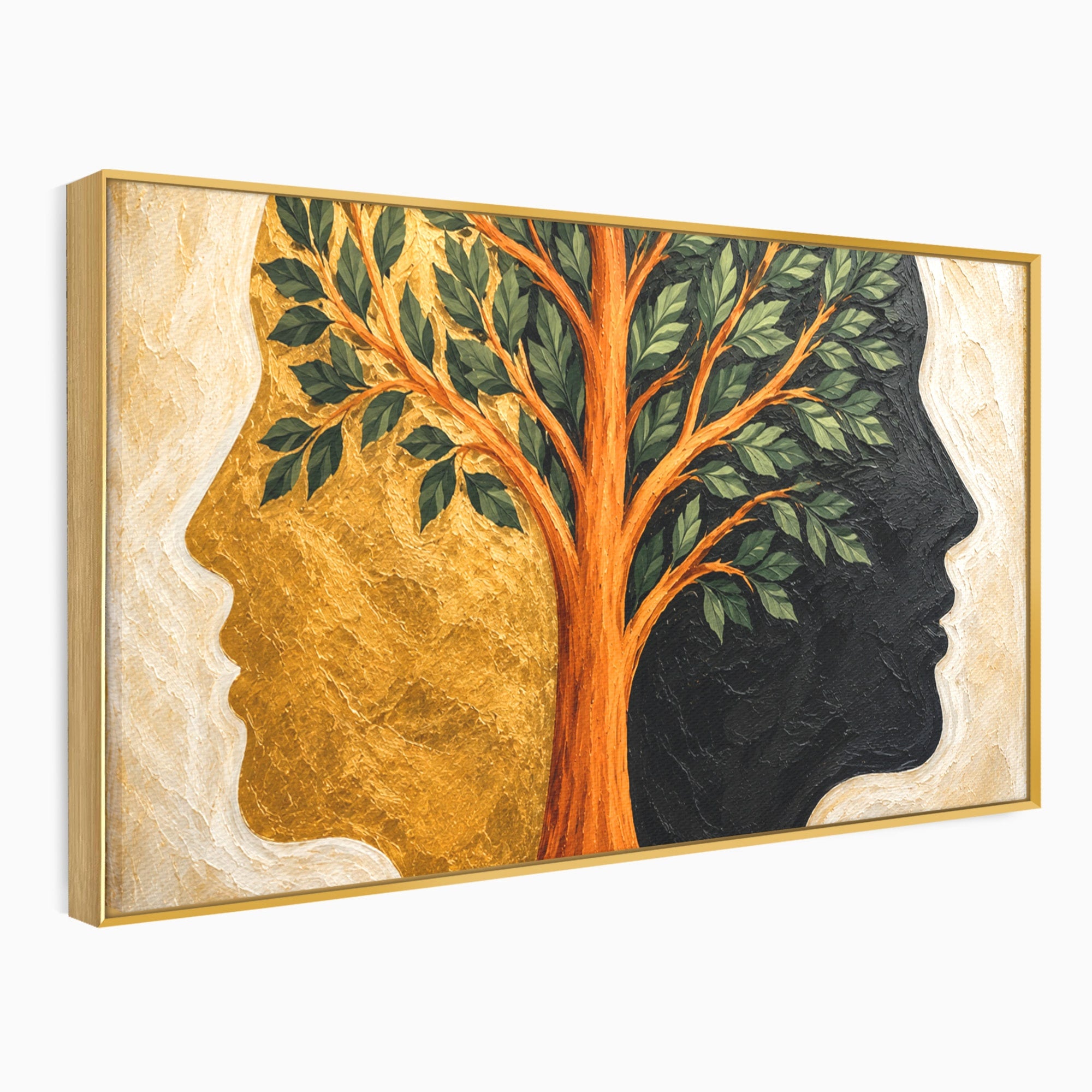 Tablou Canvas Premium LuxCanva® A1895, Arborele Vietii, Arbore, Silhouette, Dualitate, Simbolism, Living, Culori Vibrante