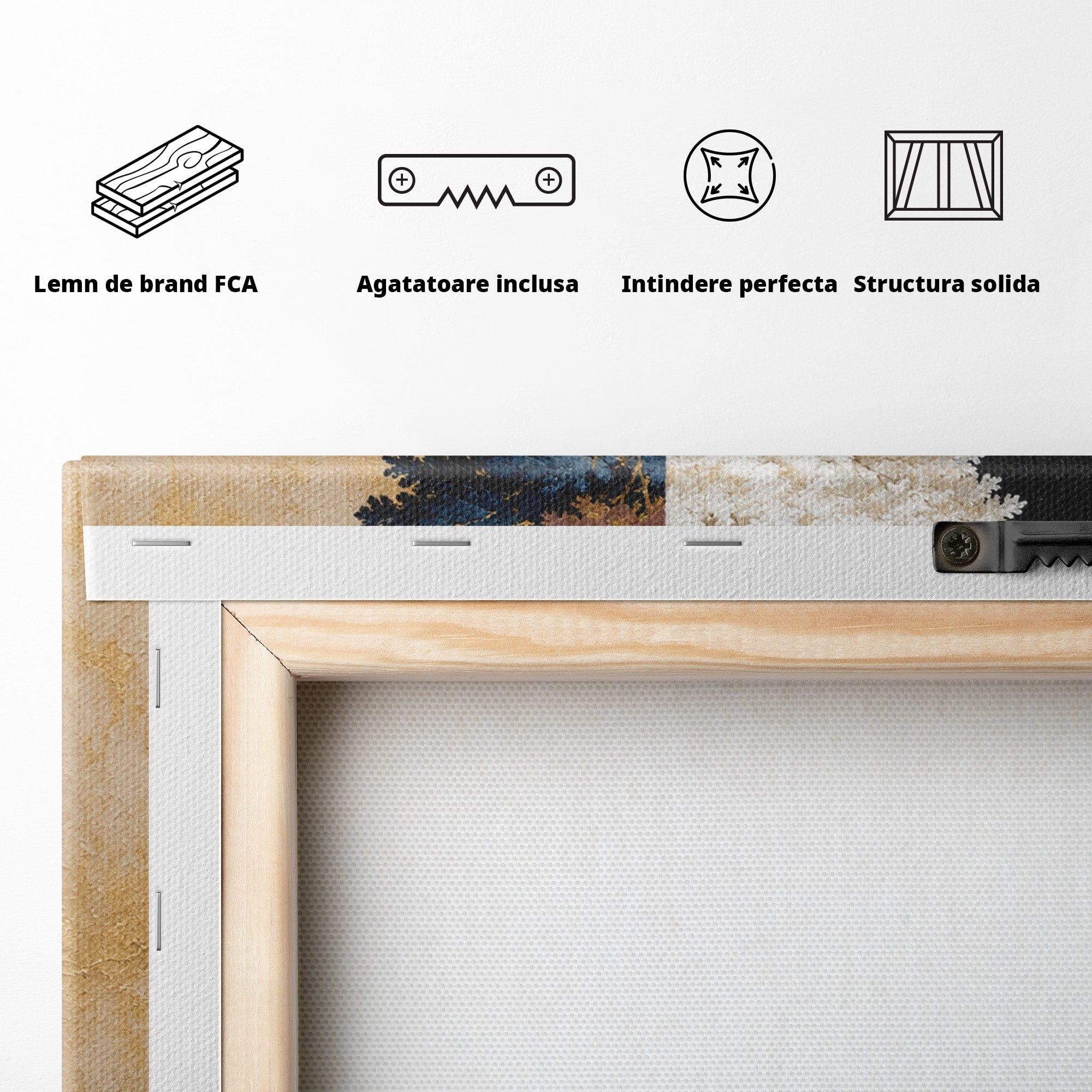 Tablou Canvas Premium LuxCanva® A1900, Copacul Dualitatii, Copac, Reflectie, Dualitate, Natura, Living, Culori Vibrante