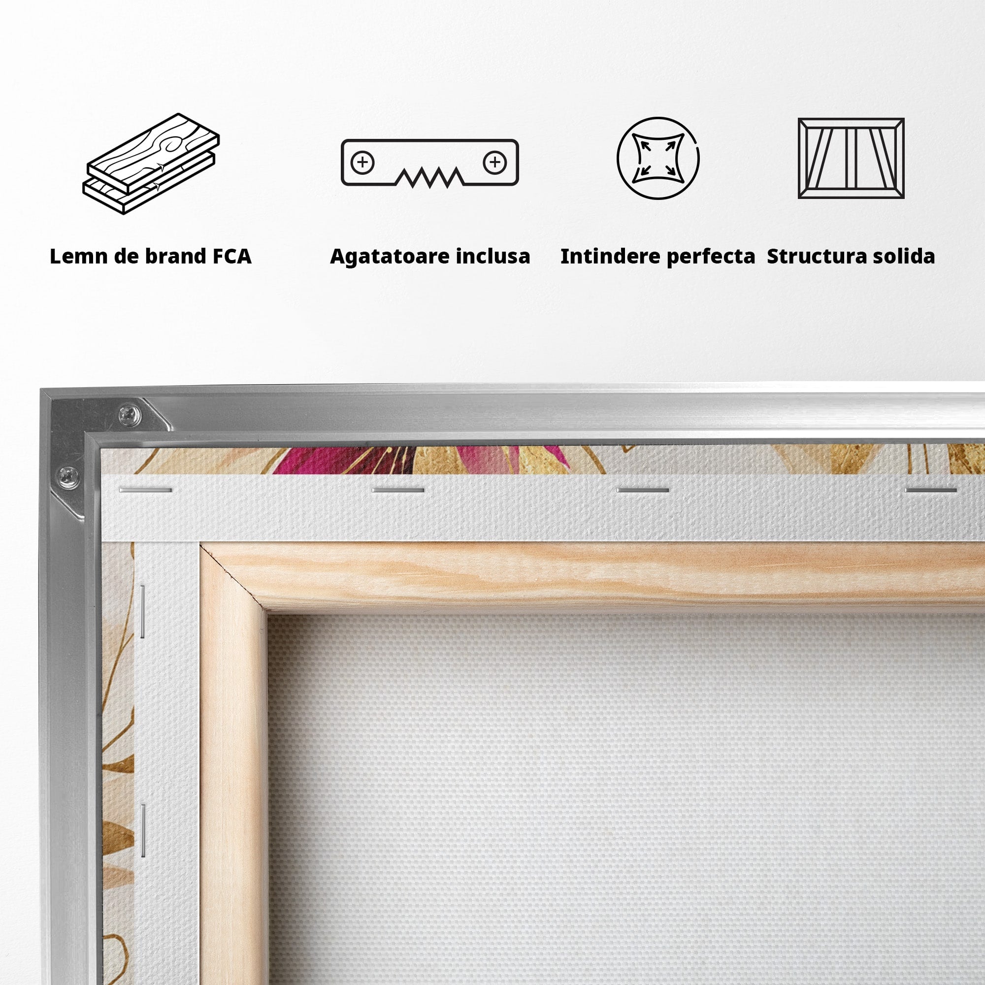 Tablou Canvas Premium LuxCanva® A1903, Flori De Lux, Flori, Abstract, Eleganta, Living, Dormitor, Culori Vibrante
