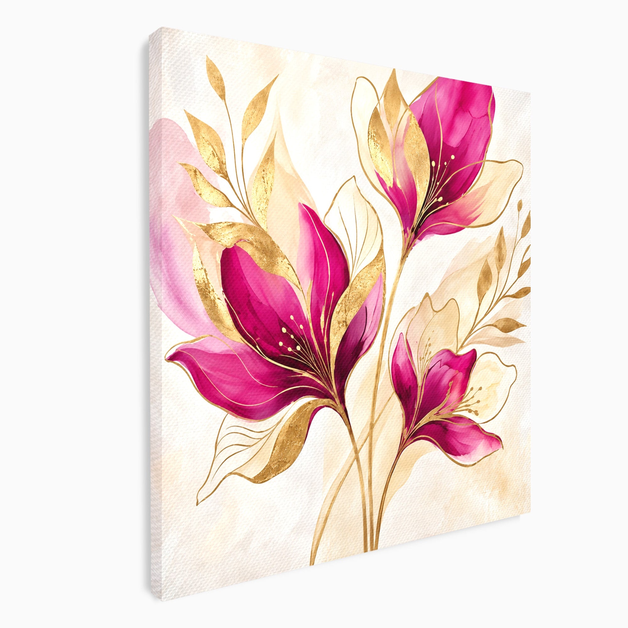 Tablou Canvas Premium LuxCanva® A1903, Flori De Lux, Flori, Abstract, Eleganta, Living, Dormitor, Culori Vibrante