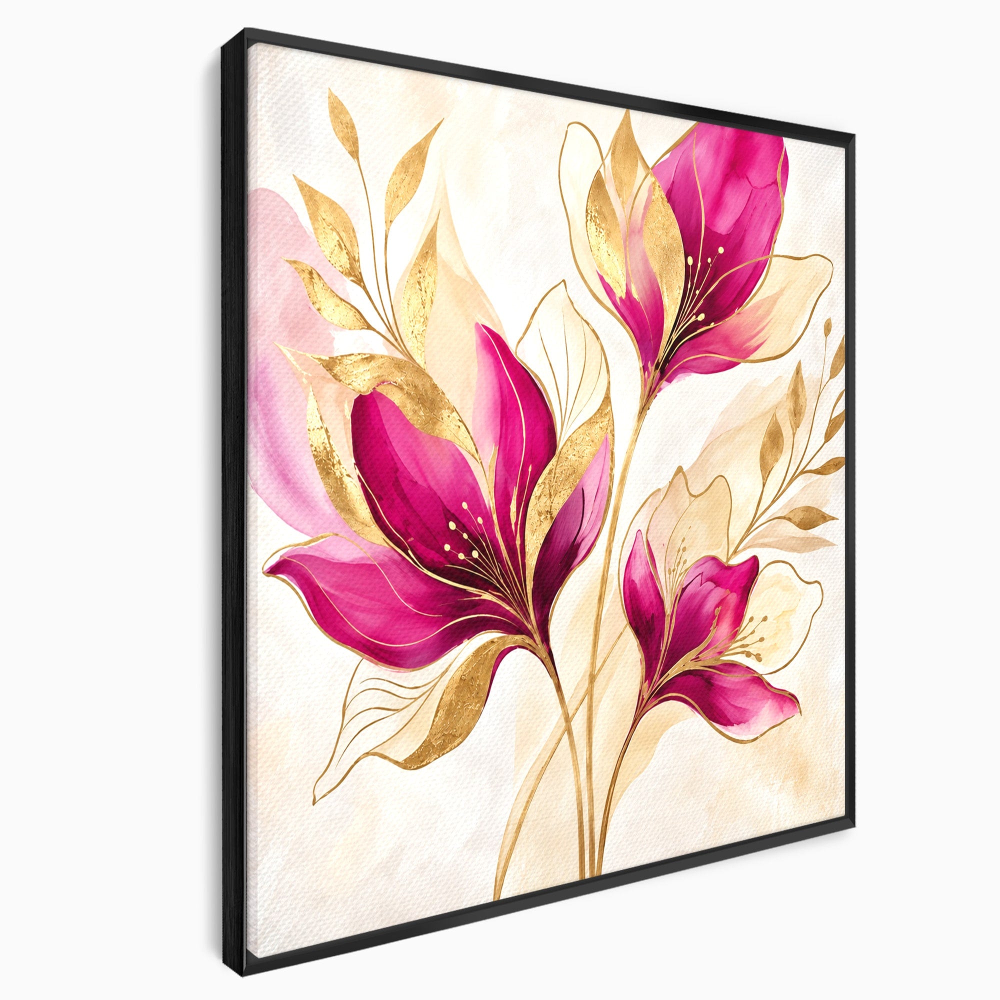 Tablou Canvas Premium LuxCanva® A1903, Flori De Lux, Flori, Abstract, Eleganta, Living, Dormitor, Culori Vibrante