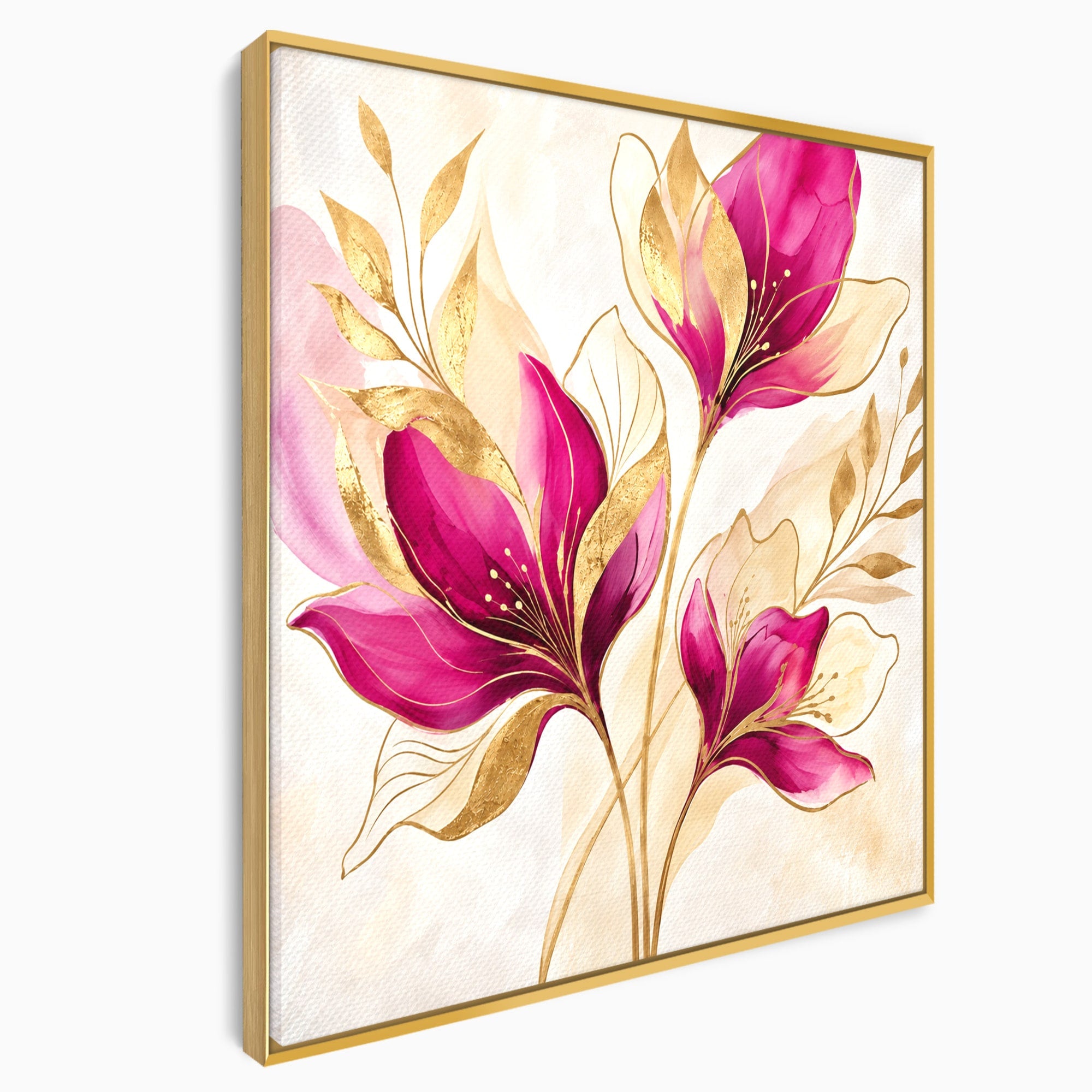 Tablou Canvas Premium LuxCanva® A1903, Flori De Lux, Flori, Abstract, Eleganta, Living, Dormitor, Culori Vibrante