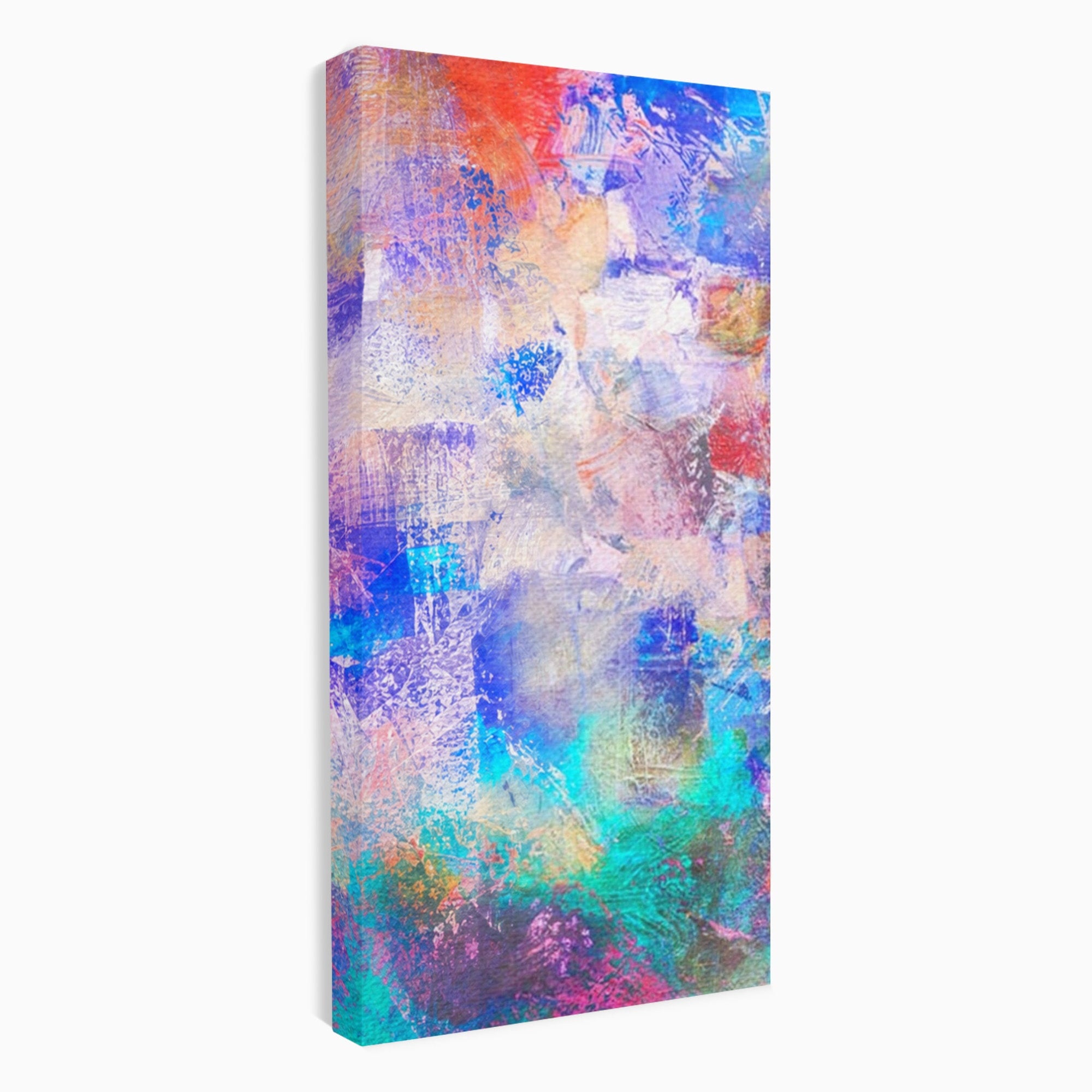 Set 2 Tablouri Canvas Premium LuxCanva® A2-1089, Multicolor, Abstract, Mixture Of Colors, Culori Vibrante