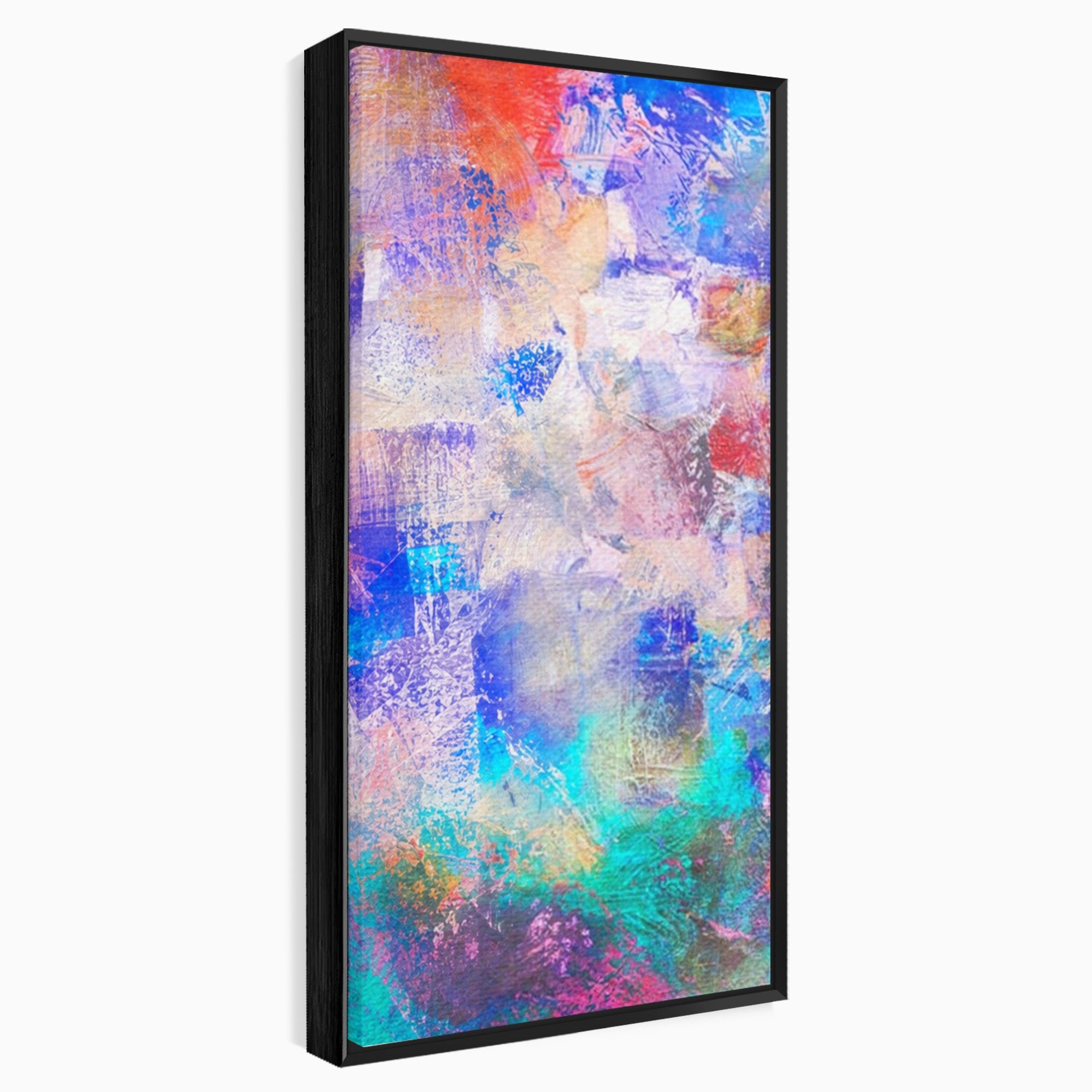 Set 2 Tablouri Canvas Premium LuxCanva® A2-1089, Multicolor, Abstract, Mixture Of Colors, Culori Vibrante