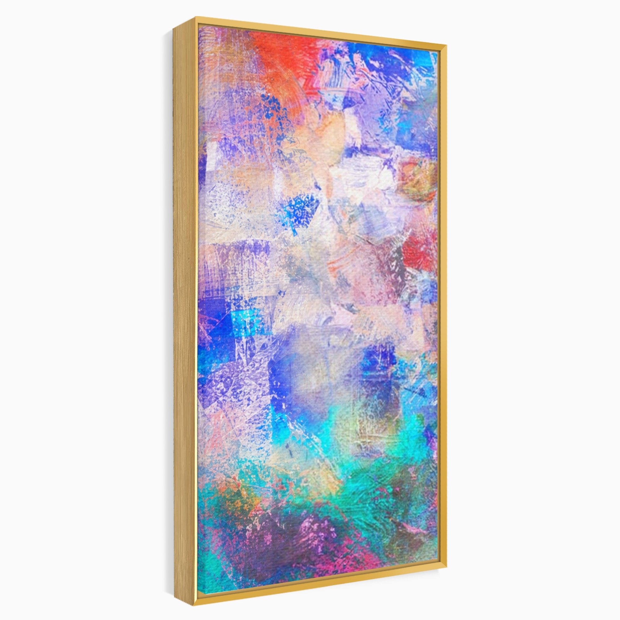 Set 2 Tablouri Canvas Premium LuxCanva® A2-1089, Multicolor, Abstract, Mixture Of Colors, Culori Vibrante