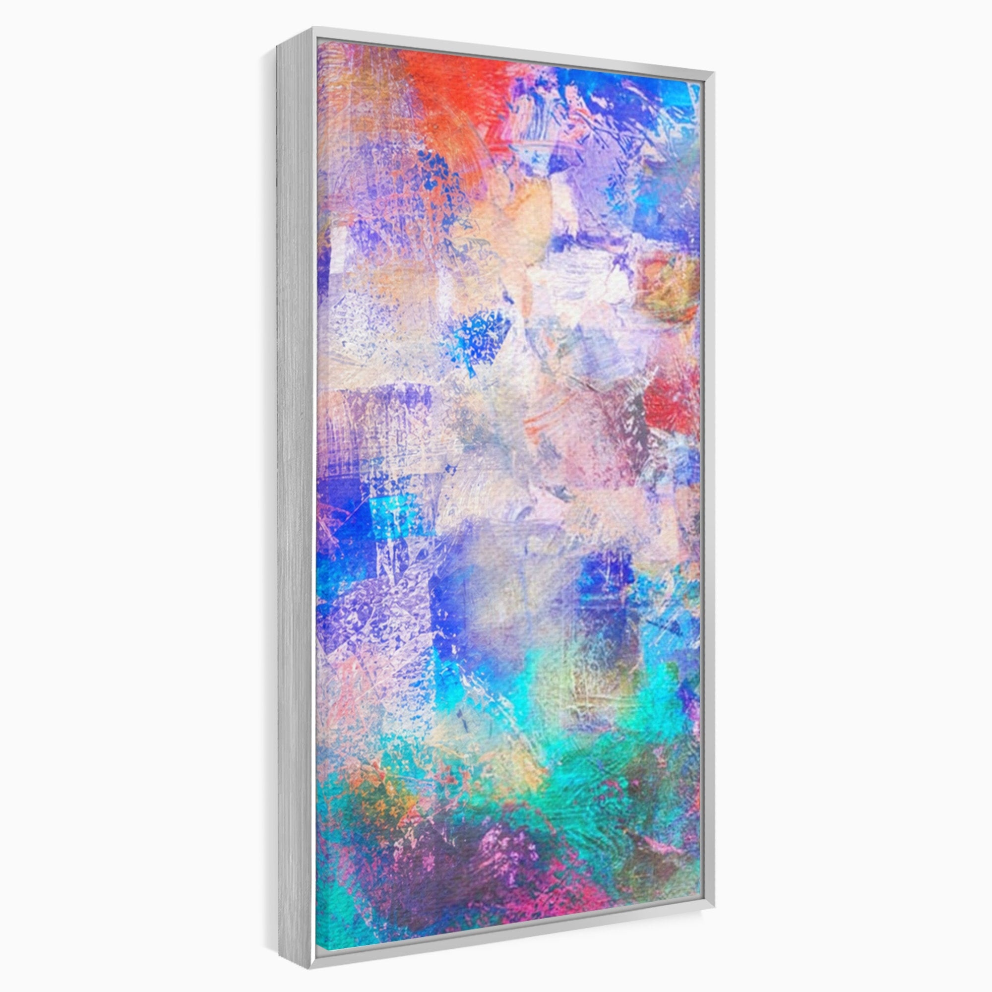 Set 2 Tablouri Canvas Premium LuxCanva® A2-1089, Multicolor, Abstract, Mixture Of Colors, Culori Vibrante
