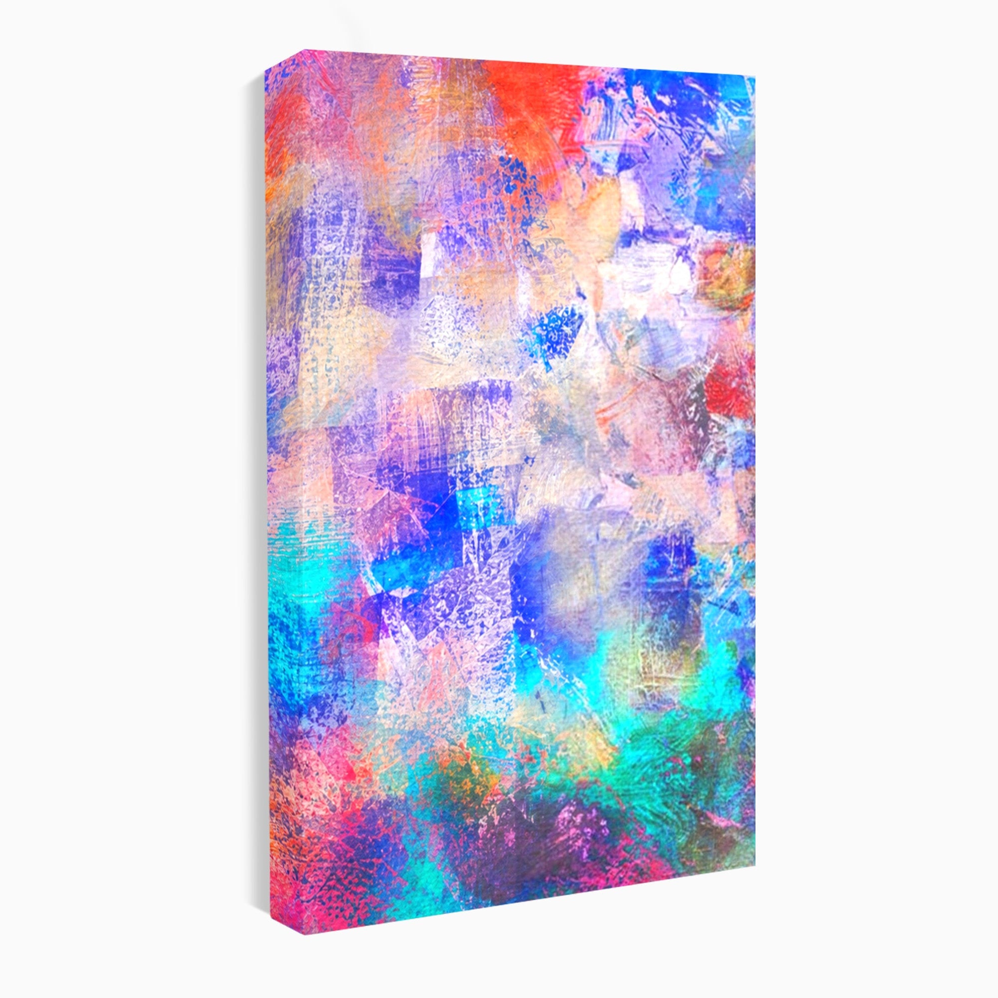 Set 2 Tablouri Canvas Premium LuxCanva® A2-1089, Multicolor, Abstract, Mixture Of Colors, Culori Vibrante