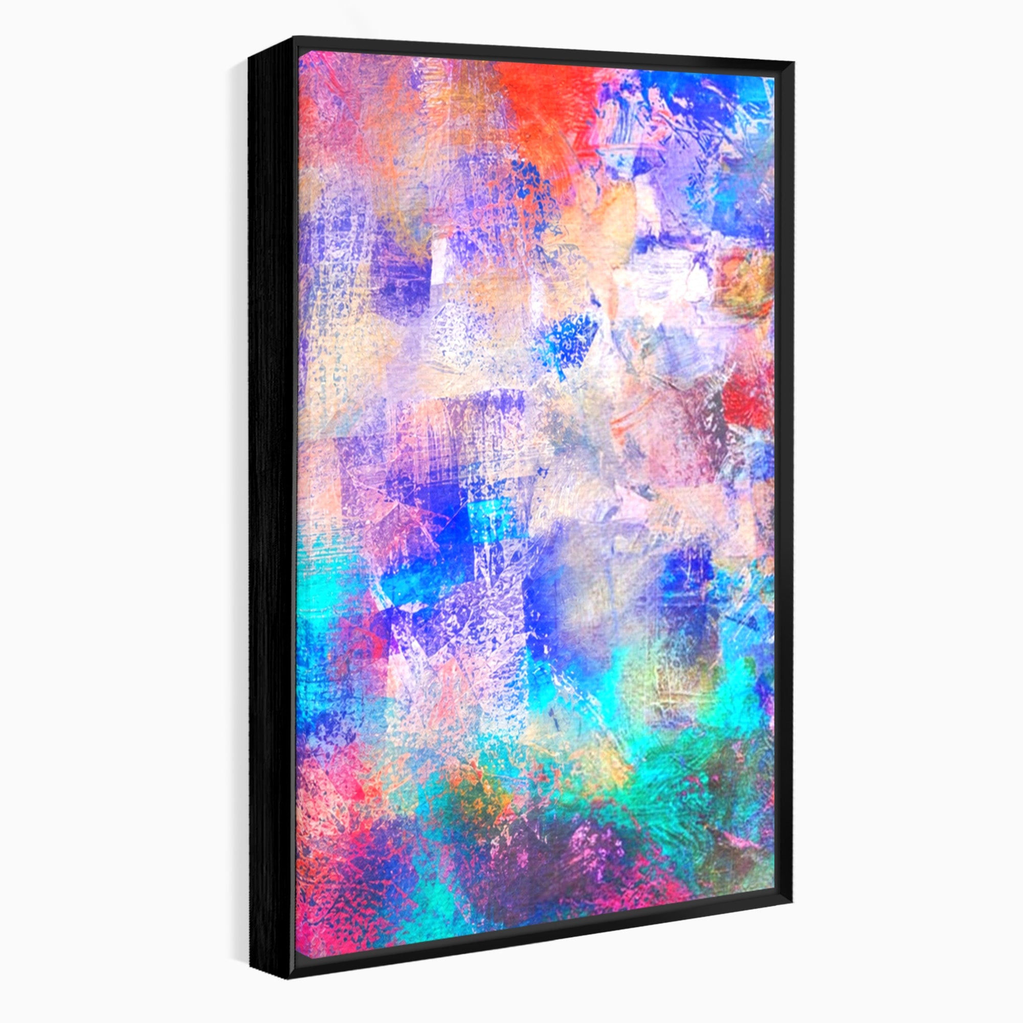 Set 2 Tablouri Canvas Premium LuxCanva® A2-1089, Multicolor, Abstract, Mixture Of Colors, Culori Vibrante