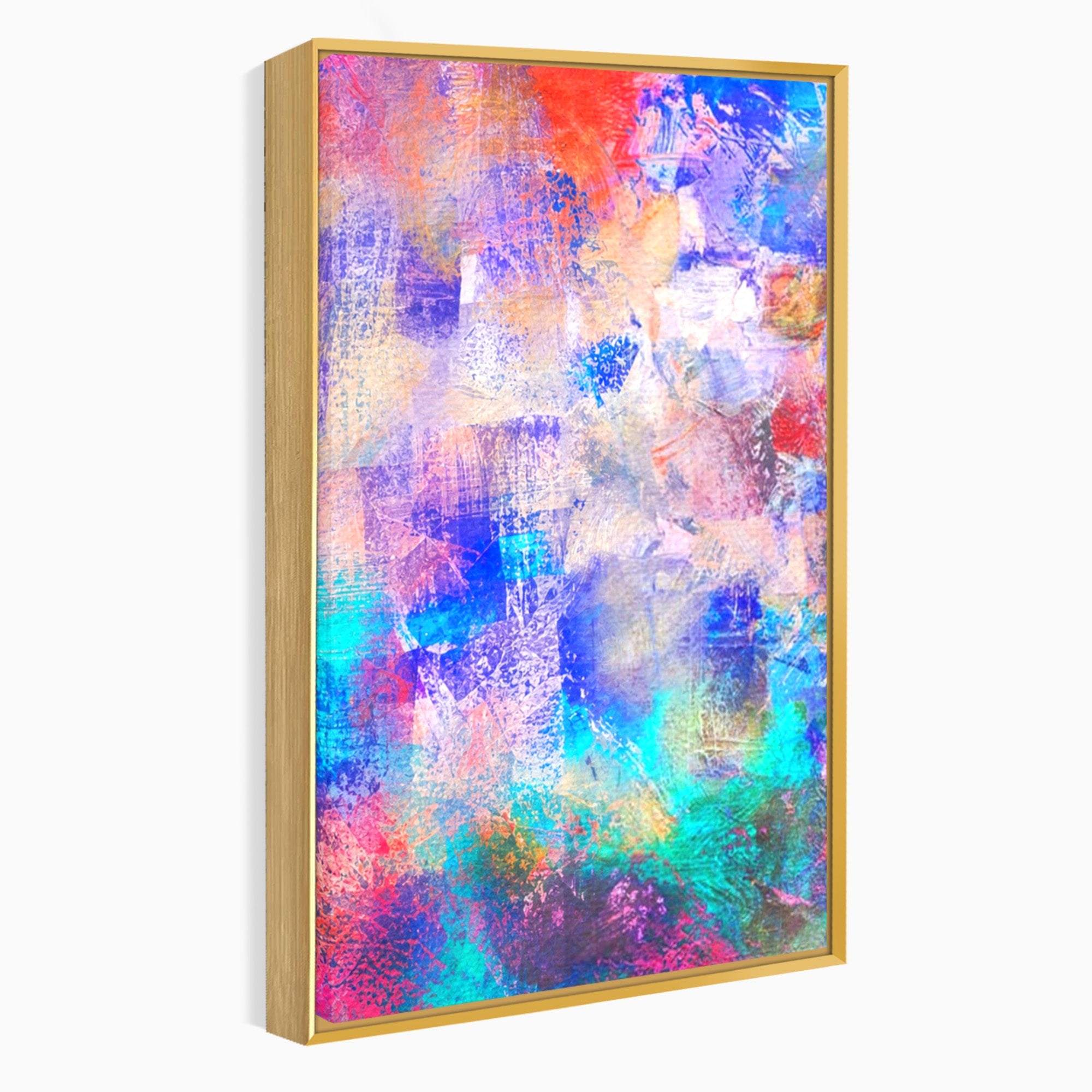 Set 2 Tablouri Canvas Premium LuxCanva® A2-1089, Multicolor, Abstract, Mixture Of Colors, Culori Vibrante