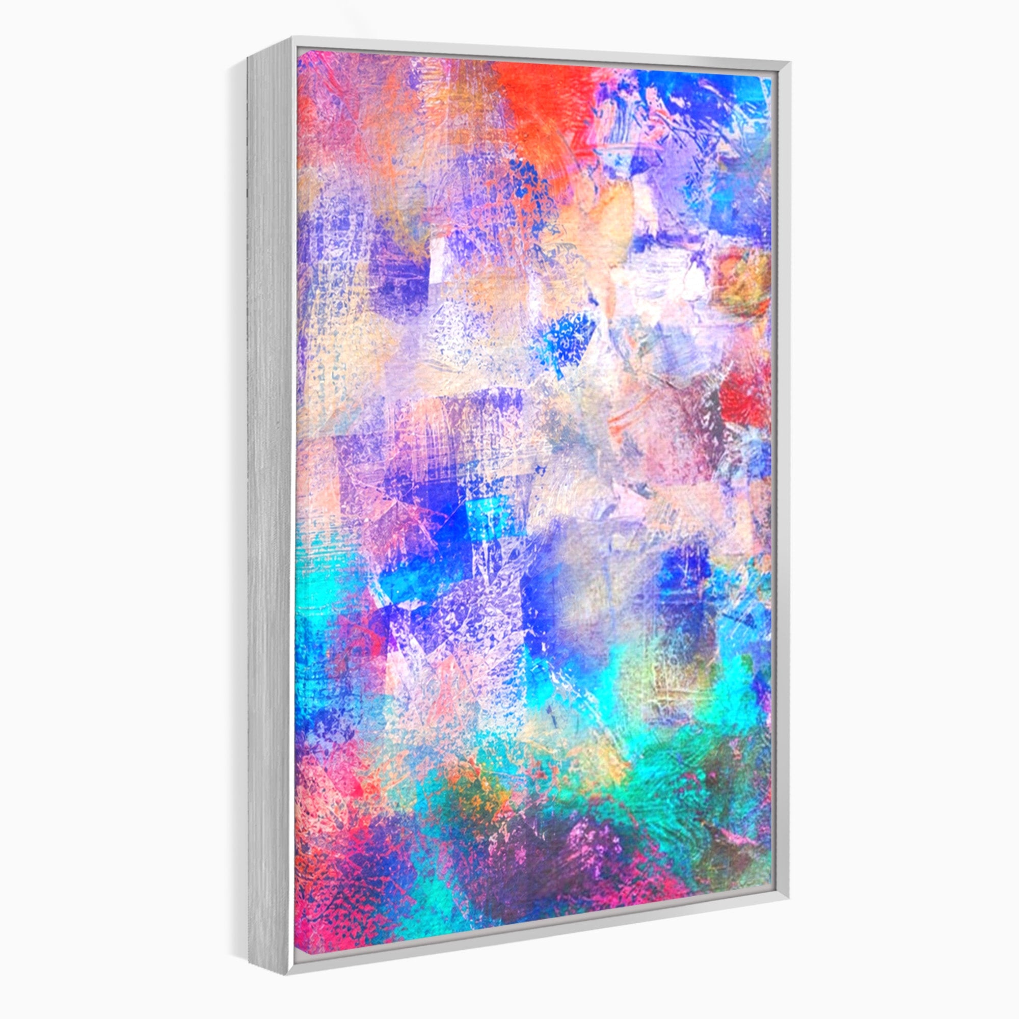 Set 2 Tablouri Canvas Premium LuxCanva® A2-1089, Multicolor, Abstract, Mixture Of Colors, Culori Vibrante