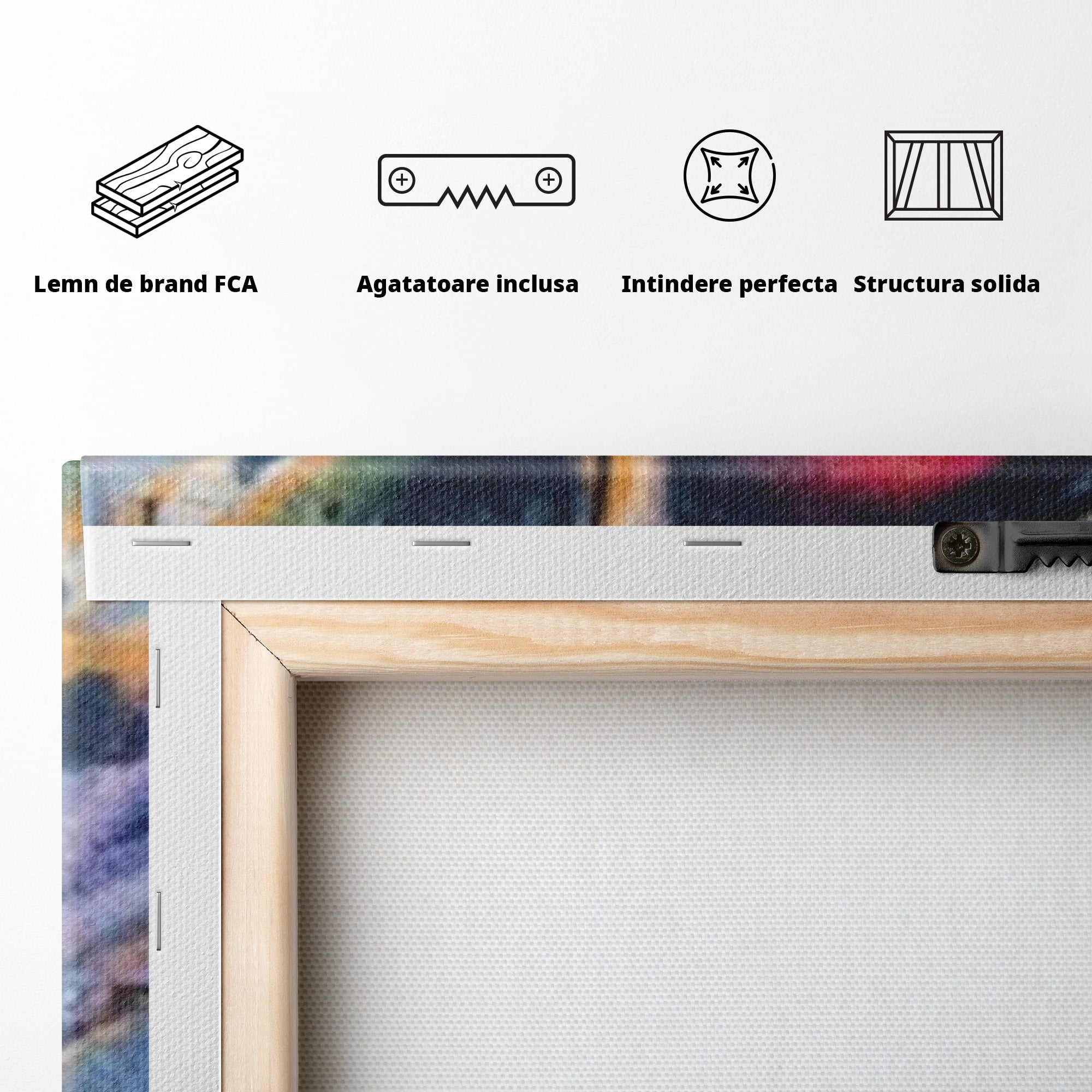 Set 2 Tablouri Canvas Premium LuxCanva® A2-1090, Graffiti, Abstract, Street Art, Multicolor, Culori Vibrante