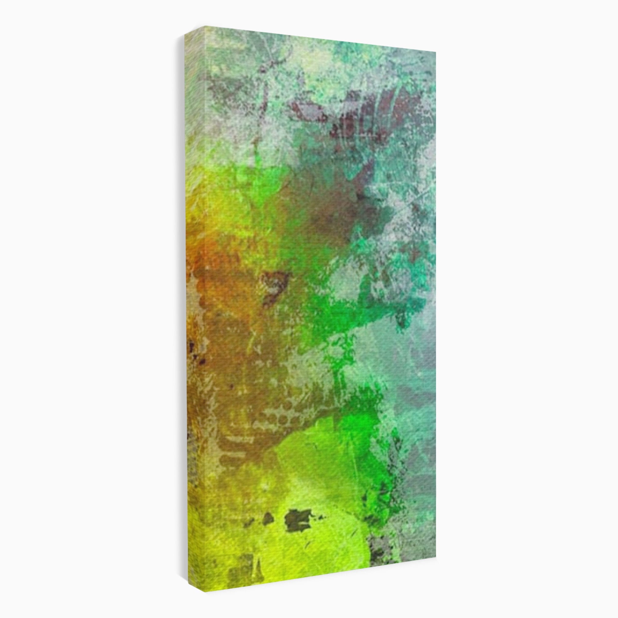 Set 2 Tablouri Canvas Premium LuxCanva® A2-1091, Colorful Green, Abstract, Verde, Blue, Multicolor, Culori Vibrante