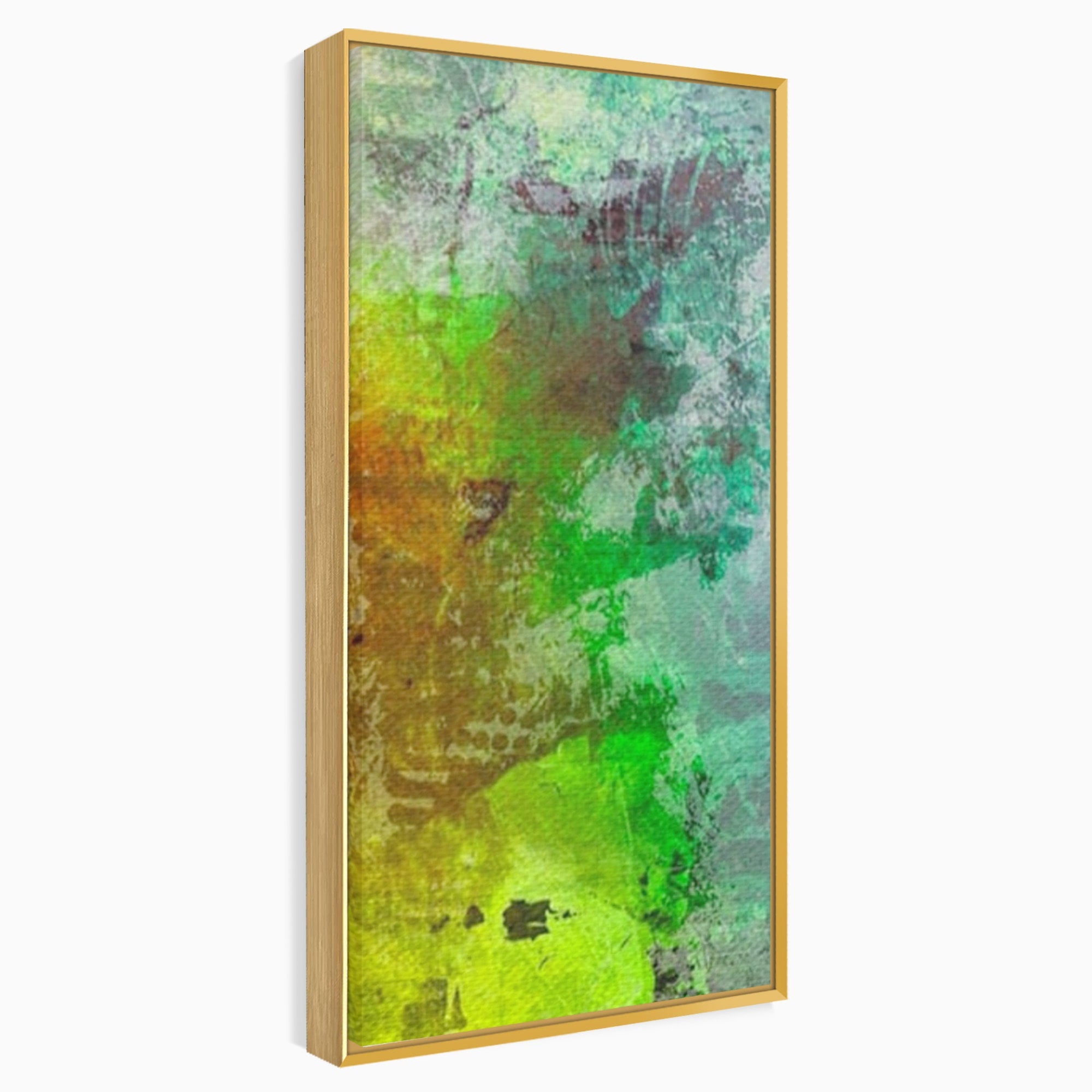 Set 2 Tablouri Canvas Premium LuxCanva® A2-1091, Colorful Green, Abstract, Verde, Blue, Multicolor, Culori Vibrante