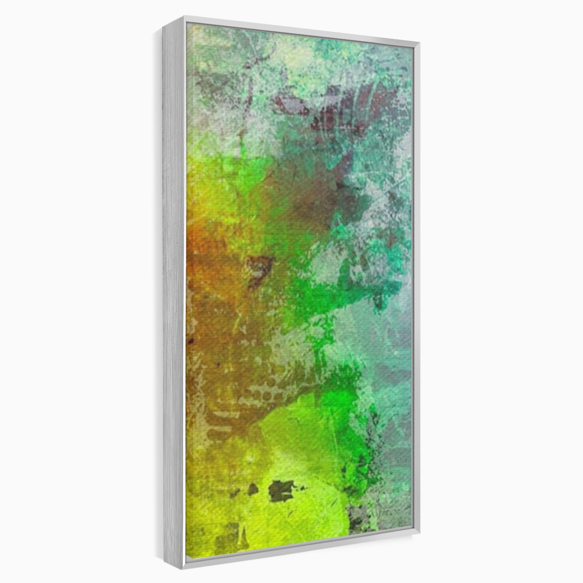 Set 2 Tablouri Canvas Premium LuxCanva® A2-1091, Colorful Green, Abstract, Verde, Blue, Multicolor, Culori Vibrante