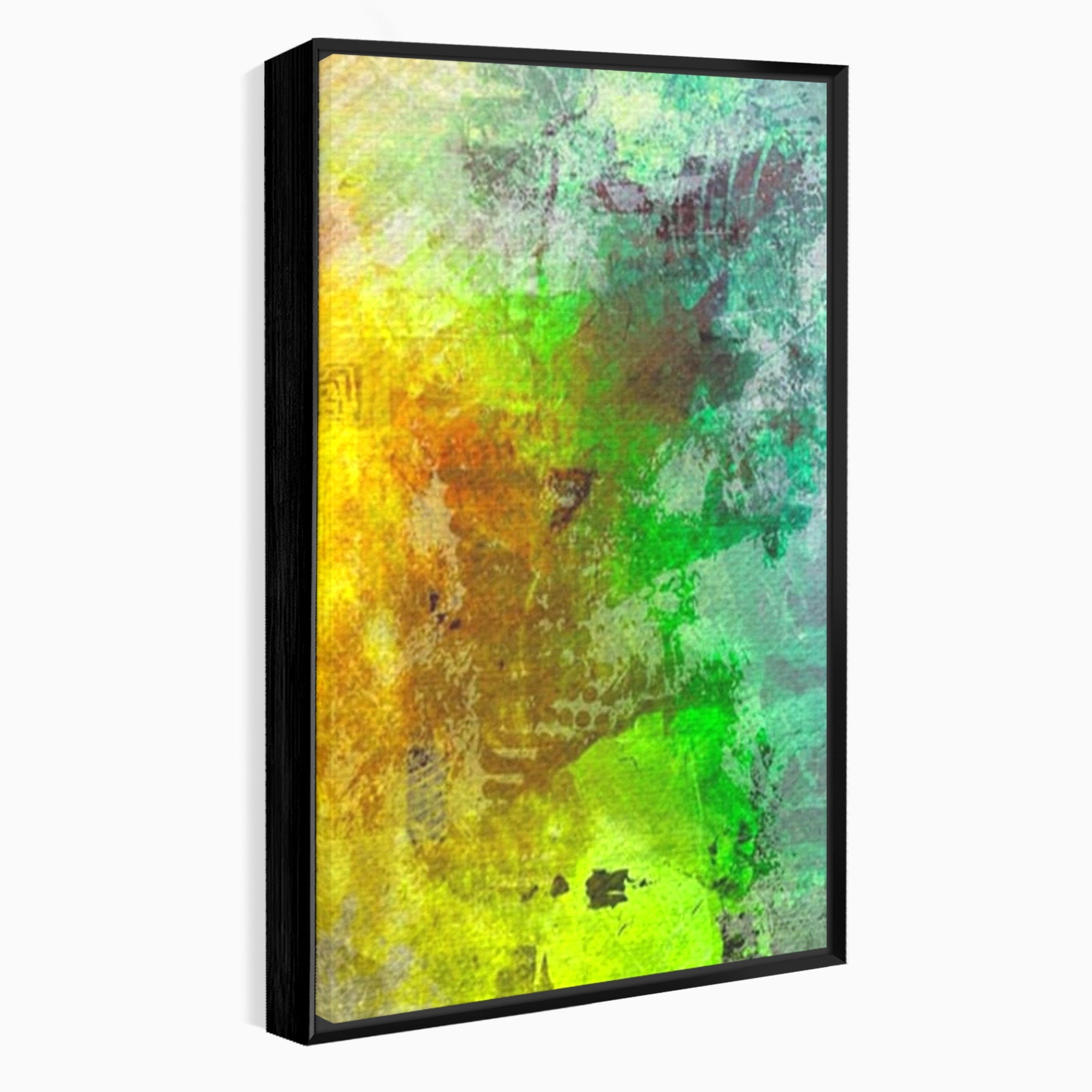 Set 2 Tablouri Canvas Premium LuxCanva® A2-1091, Colorful Green, Abstract, Verde, Blue, Multicolor, Culori Vibrante