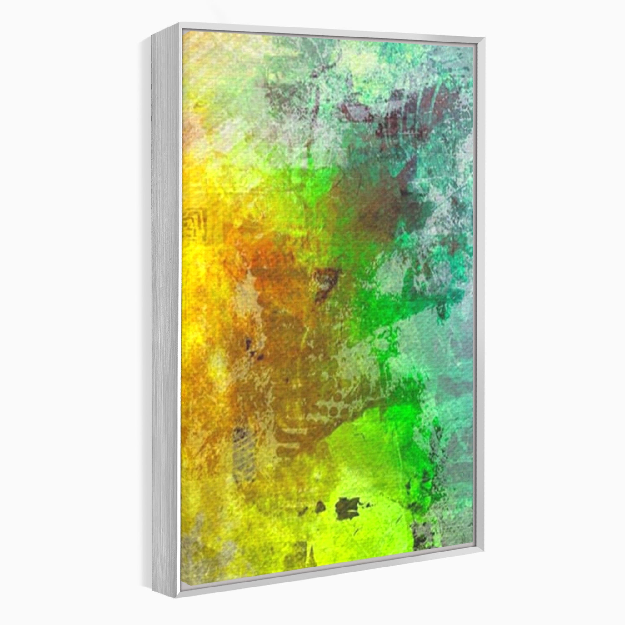 Set 2 Tablouri Canvas Premium LuxCanva® A2-1091, Colorful Green, Abstract, Verde, Blue, Multicolor, Culori Vibrante