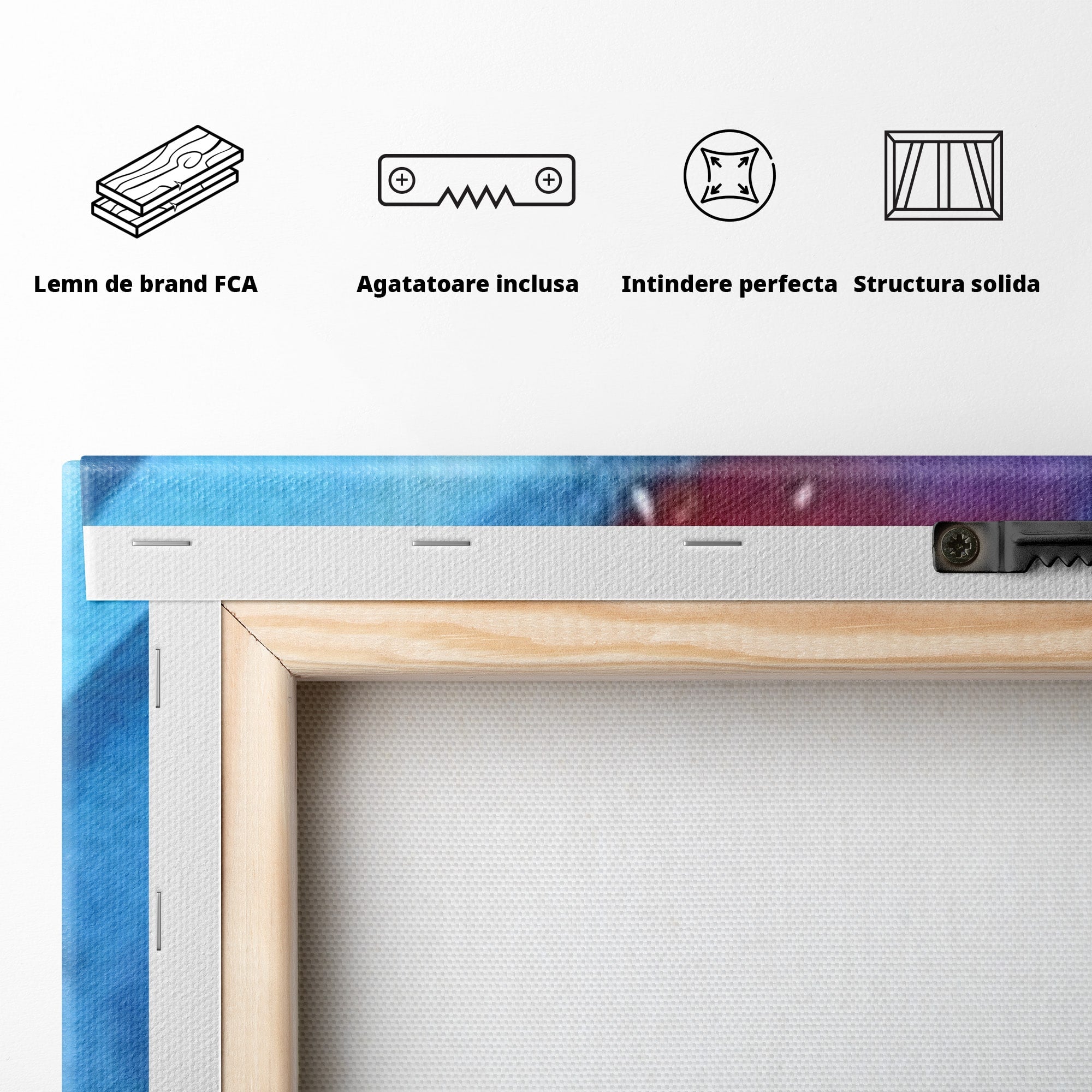 Set 2 Tablouri Canvas Premium LuxCanva® A2-1174, Colorful Graffiti, Graffiti, Multicolor, Birou, Culori Vibrante