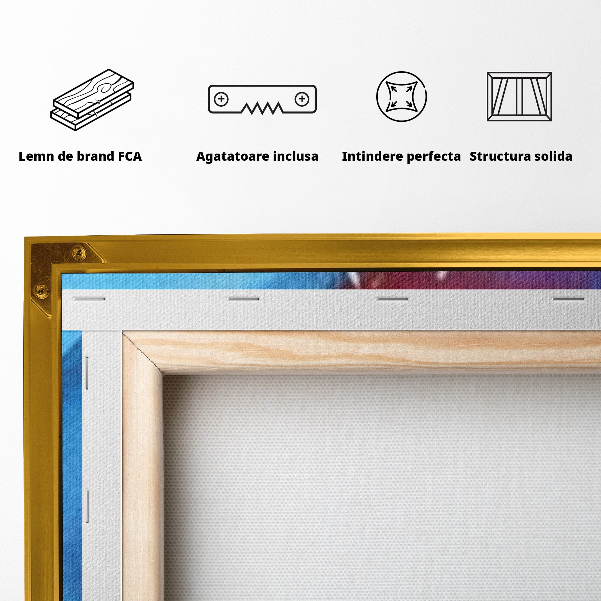 Set 2 Tablouri Canvas Premium LuxCanva® A2-1174, Colorful Graffiti, Graffiti, Multicolor, Birou, Culori Vibrante