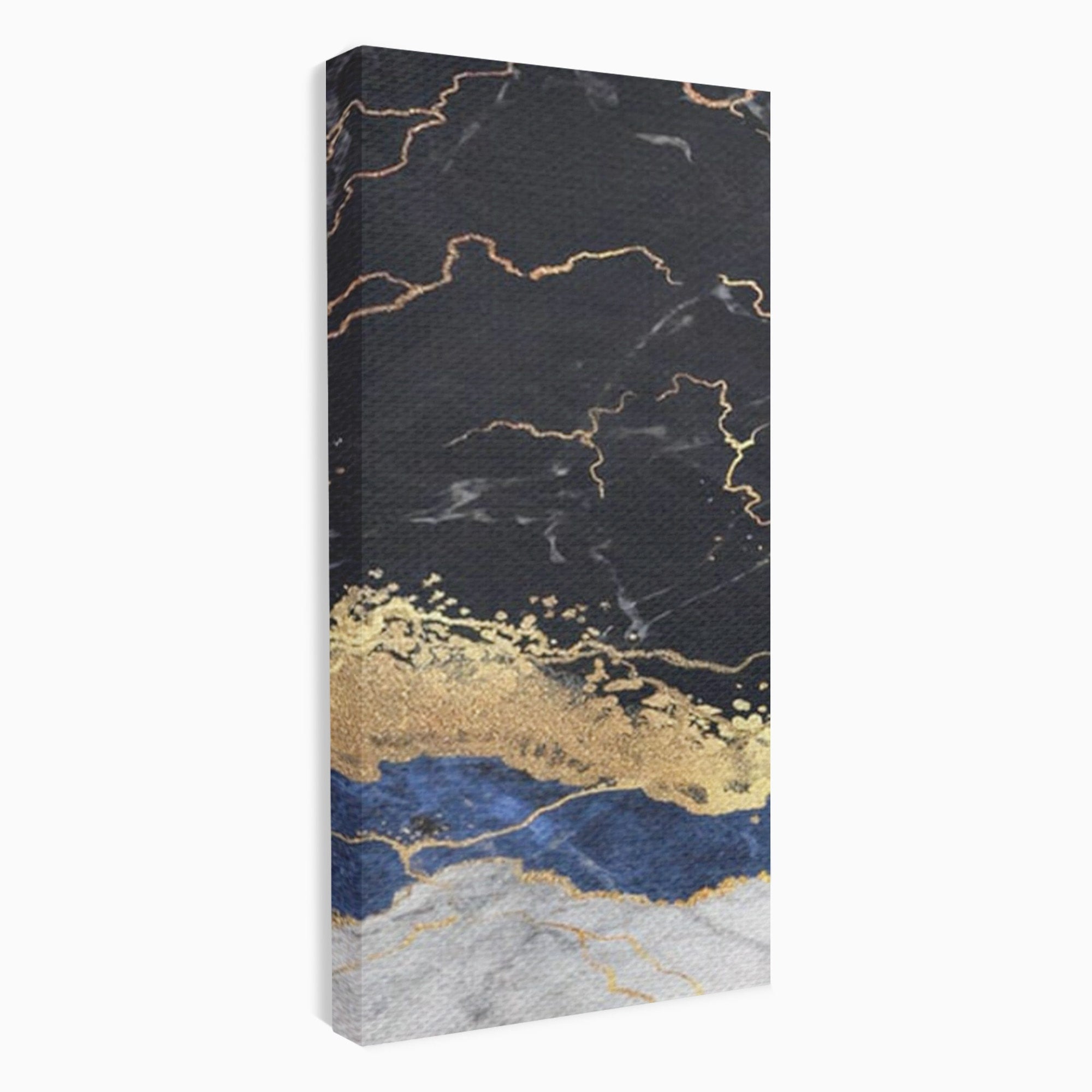 Set 2 Tablouri Canvas Premium LuxCanva® A2-1327, Black Marble, Living, Marmura, Abstract, Auriu, Dormitor, Culori Vibrante