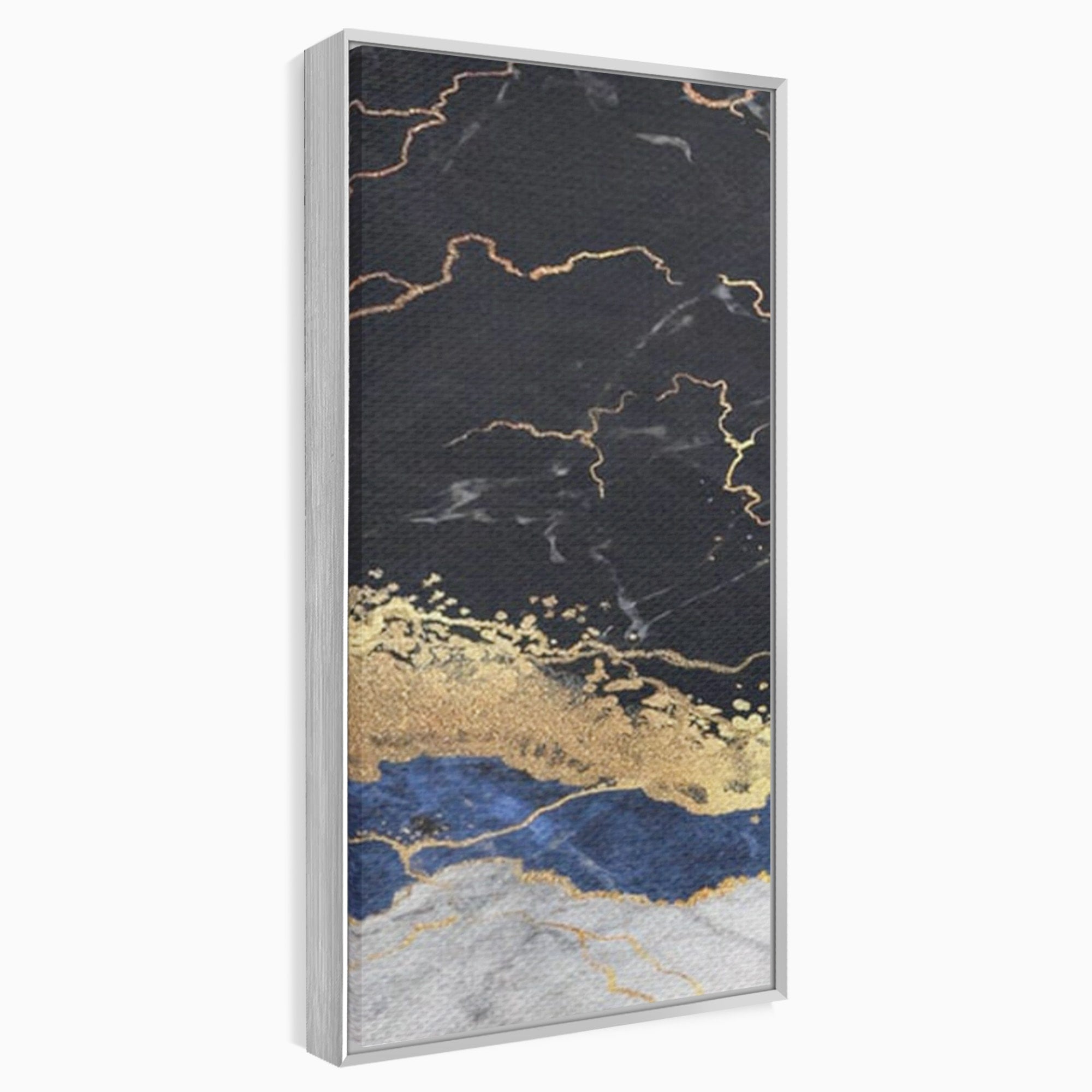 Set 2 Tablouri Canvas Premium LuxCanva® A2-1327, Black Marble, Living, Marmura, Abstract, Auriu, Dormitor, Culori Vibrante