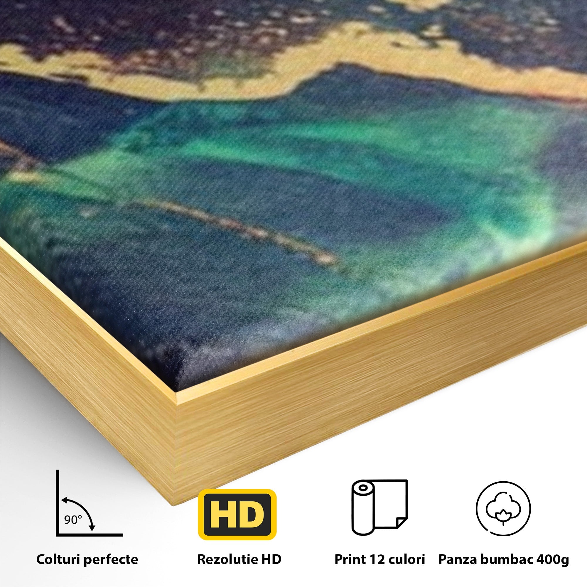 Set 2 Tablouri Canvas Premium LuxCanva® A2-1355, Abstract Dream, Dormitor, Natural Pigment, Luxury Art, Living, Culori Vibrante