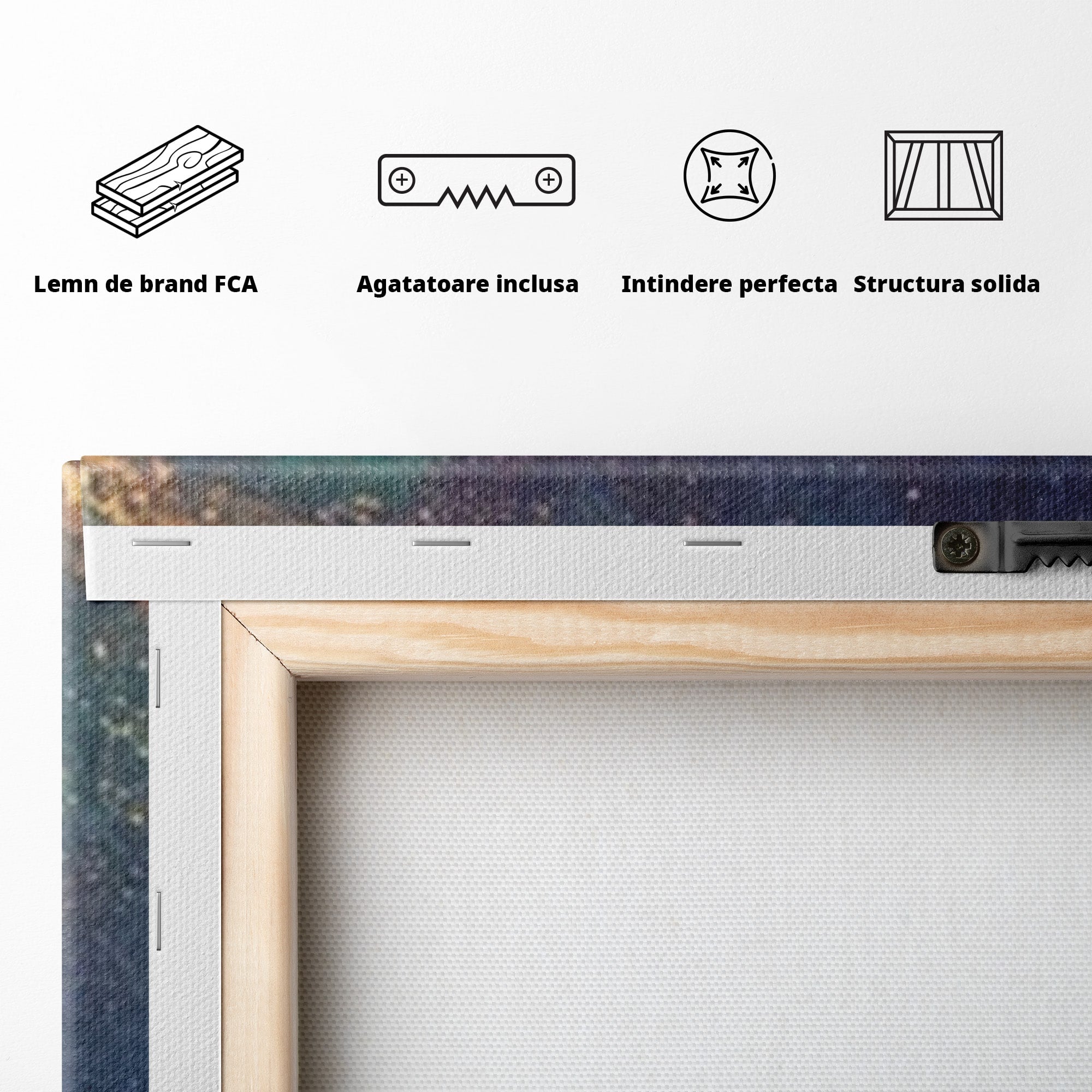 Set 2 Tablouri Canvas Premium LuxCanva® A2-1355, Abstract Dream, Dormitor, Natural Pigment, Luxury Art, Living, Culori Vibrante