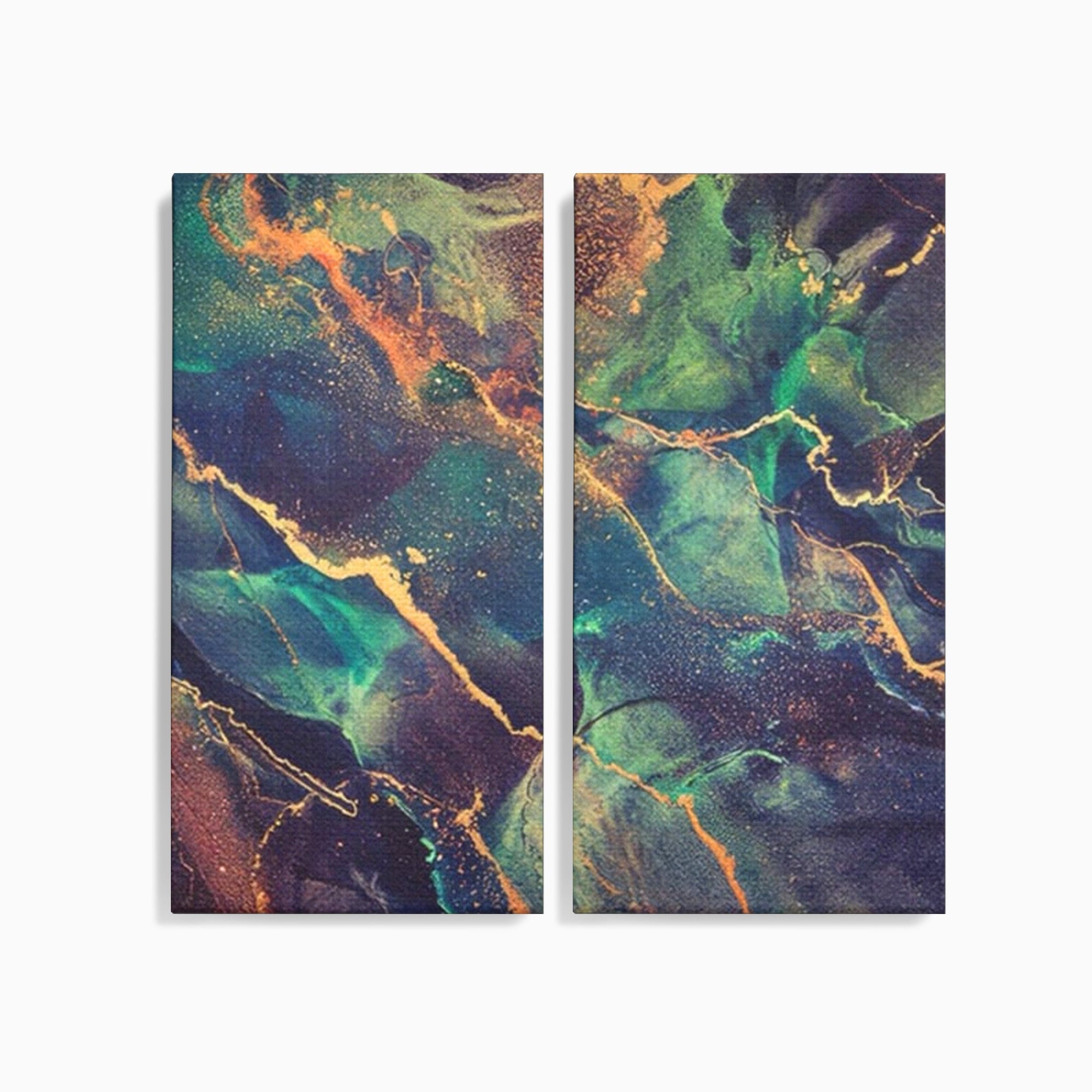 Set 2 Tablouri Canvas Premium LuxCanva® A2-1355, Abstract Dream, Dormitor, Natural Pigment, Luxury Art, Living, Culori Vibrante
