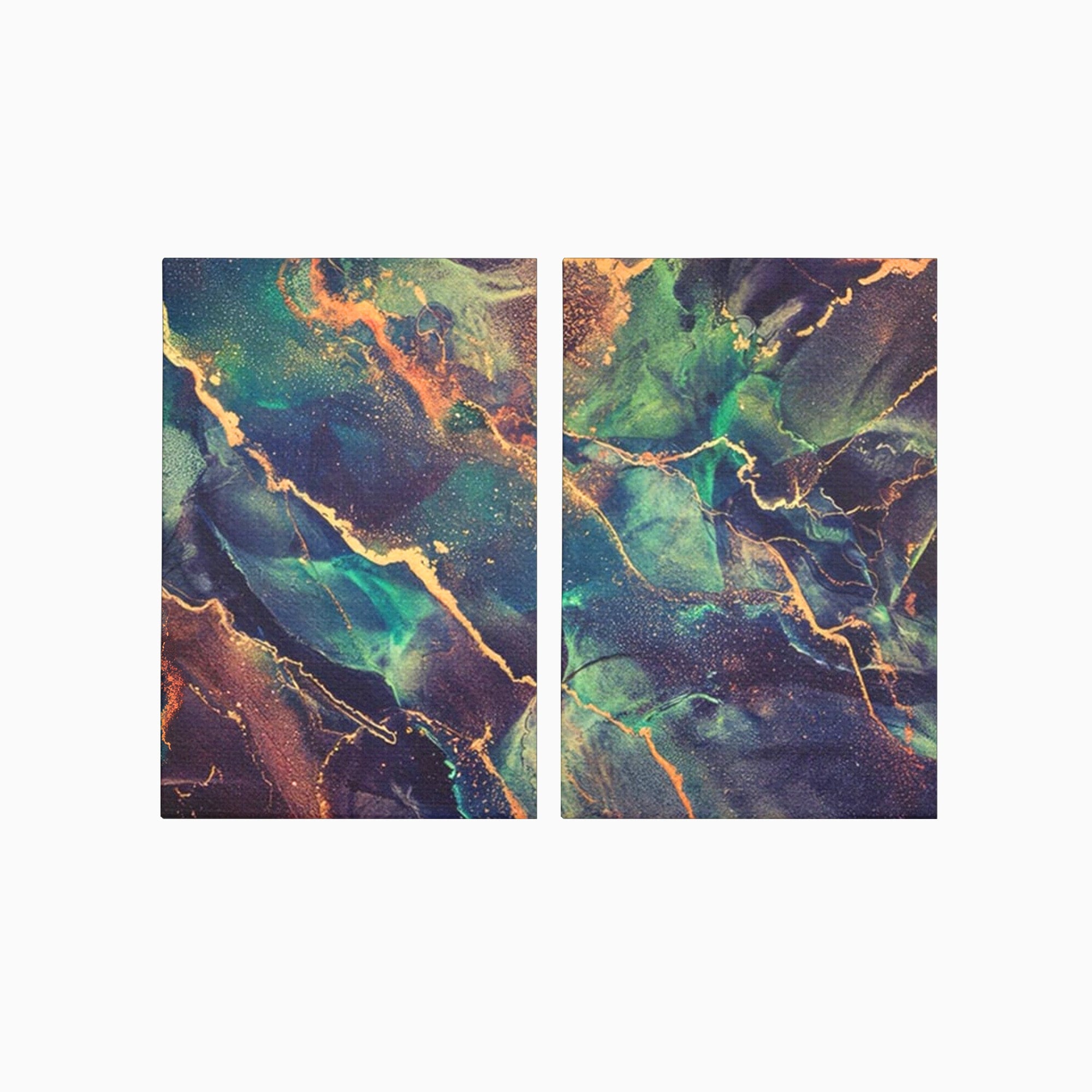 Set 2 Tablouri Canvas Premium LuxCanva® A2-1355, Abstract Dream, Dormitor, Natural Pigment, Luxury Art, Living, Culori Vibrante