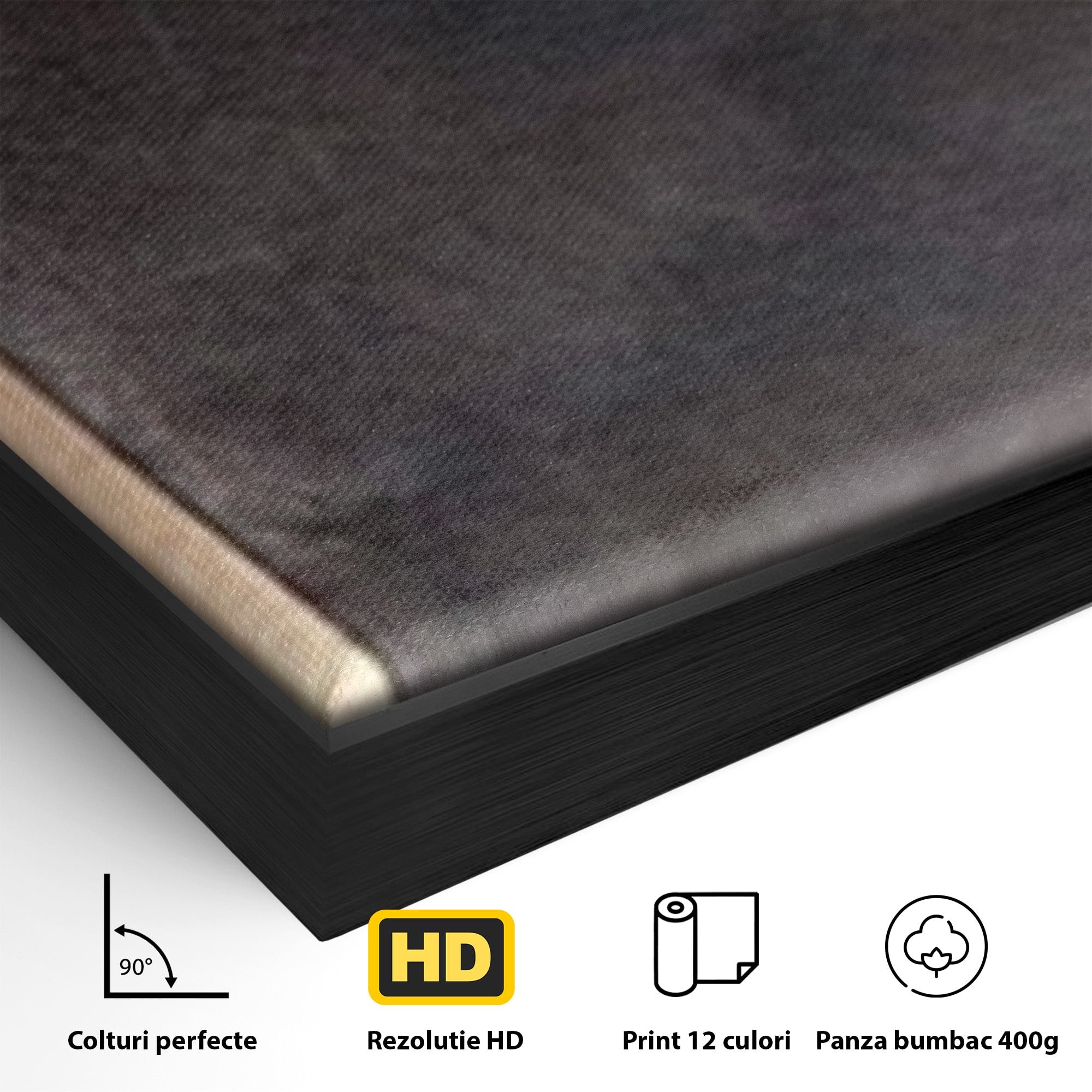 Set 2 Tablouri Canvas Premium LuxCanva® A2-1378, Siluete, Dormitor, Abstract, Auriu, Decorativ, Living, Culori Vibrante