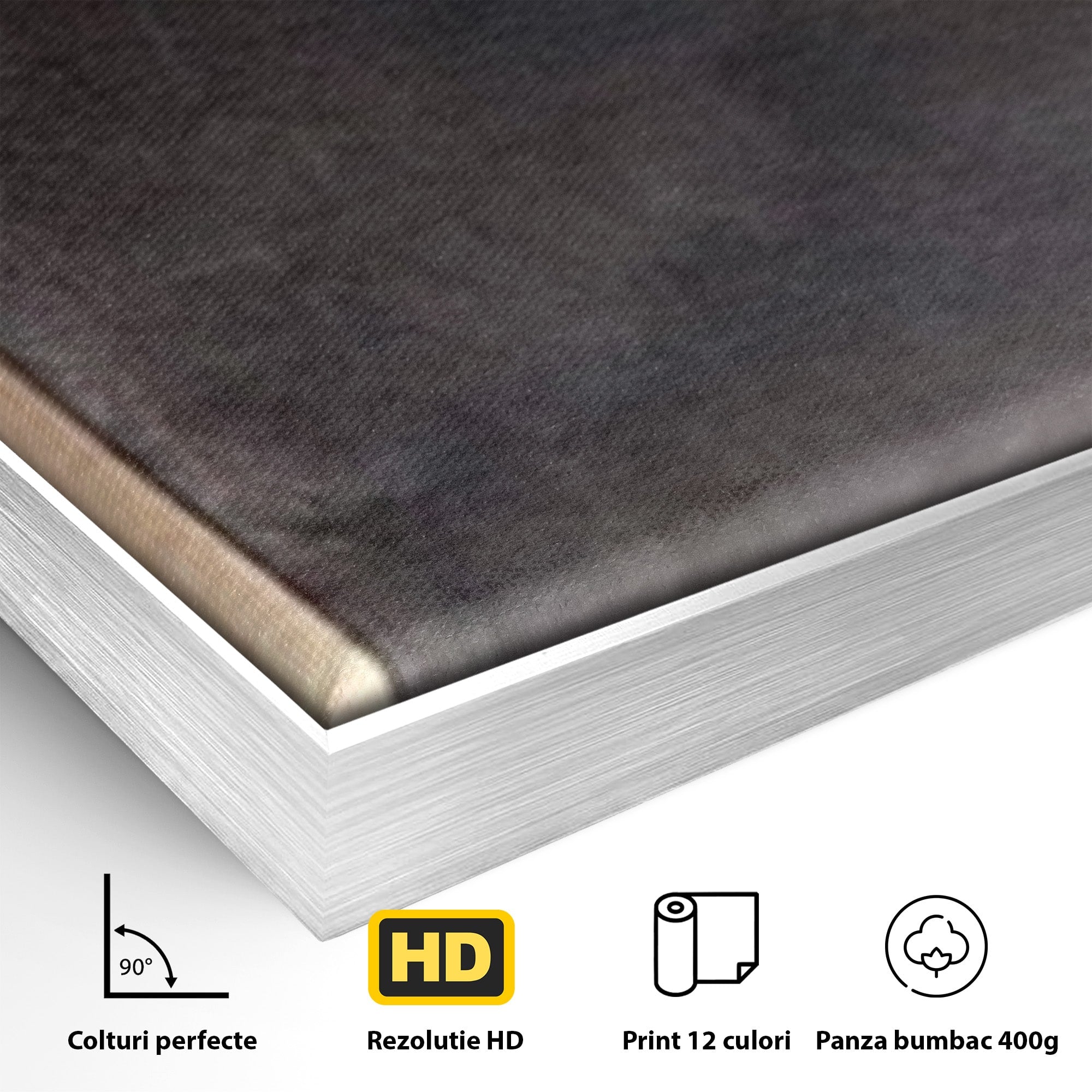 Set 2 Tablouri Canvas Premium LuxCanva® A2-1378, Siluete, Dormitor, Abstract, Auriu, Decorativ, Living, Culori Vibrante