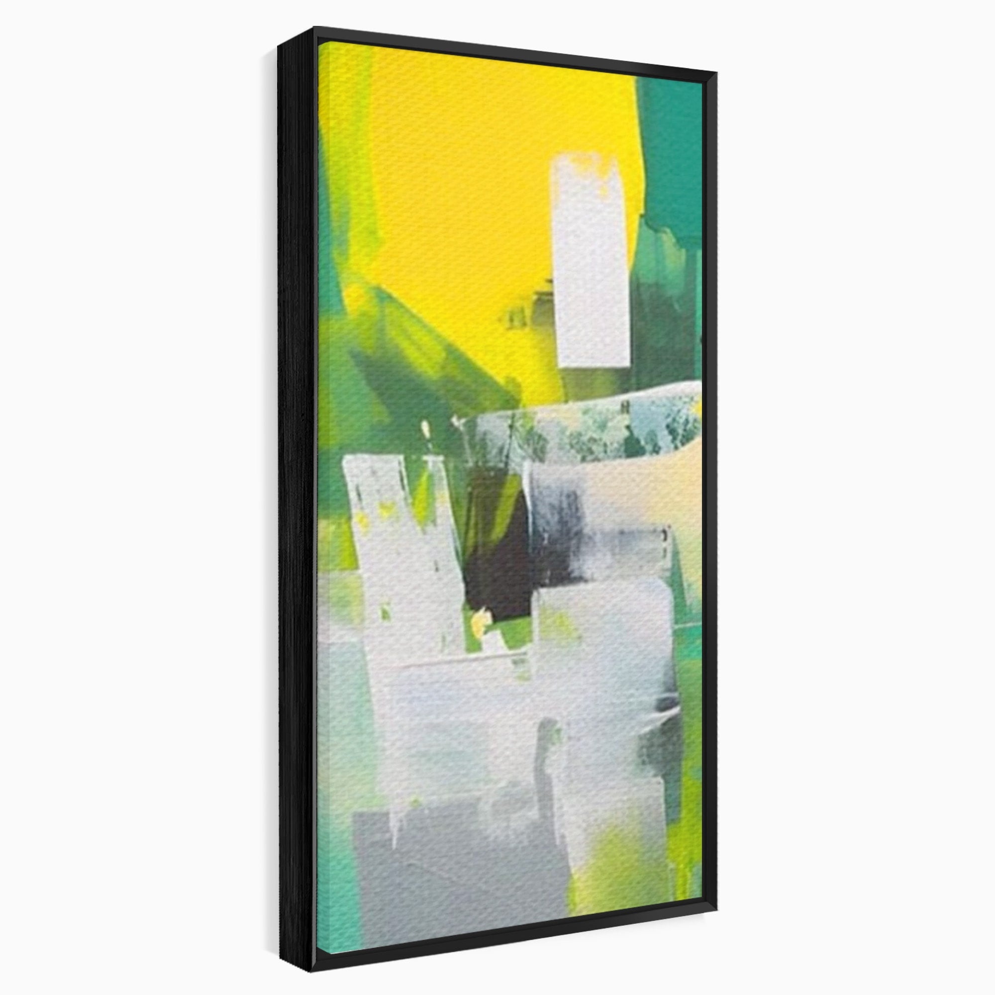 Set 2 Tablouri Canvas Premium LuxCanva® A2-1388, Abstract Green, Living, Verde, Culoare, Arta Moderna, Dormitor, Culori Vibrante