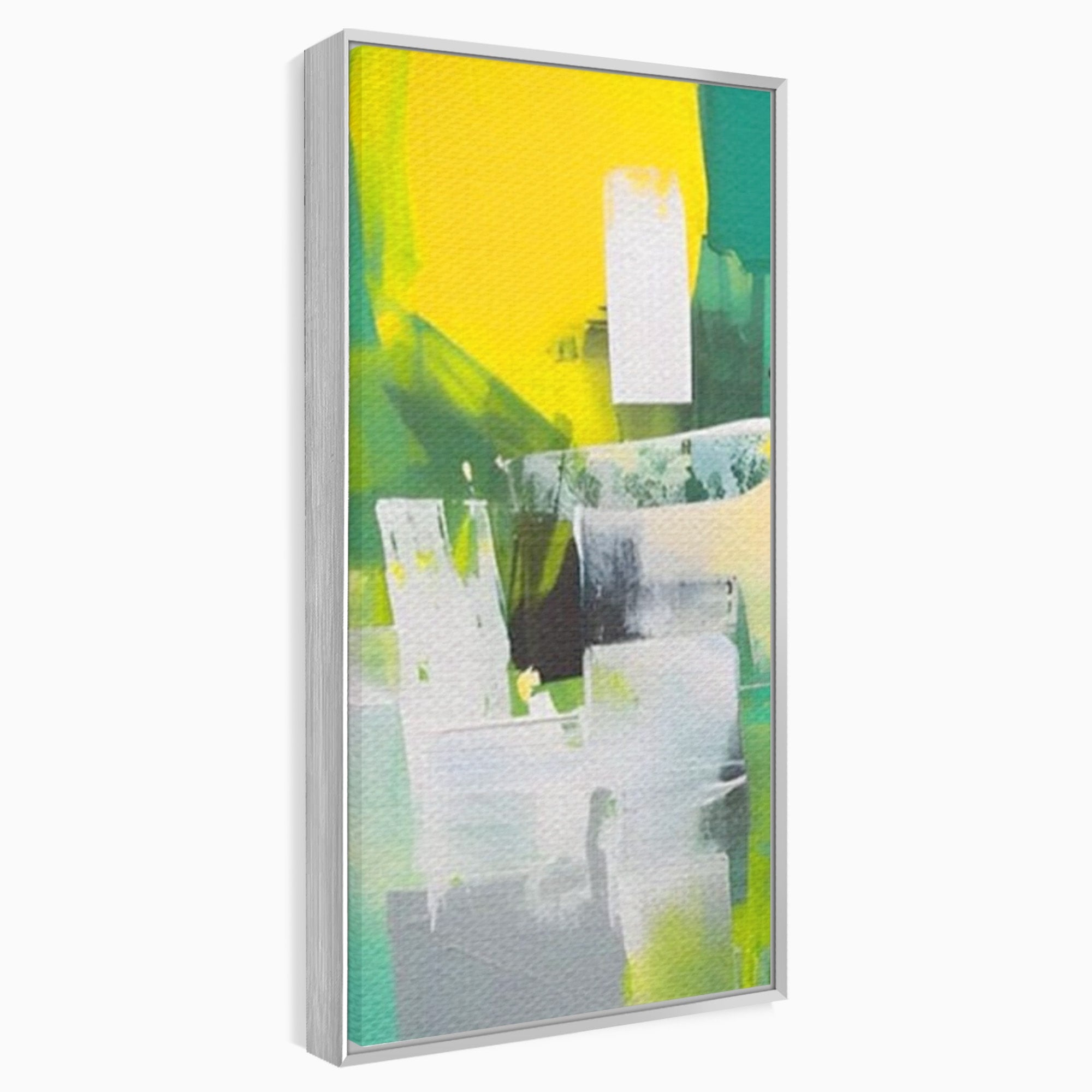Set 2 Tablouri Canvas Premium LuxCanva® A2-1388, Abstract Green, Living, Verde, Culoare, Arta Moderna, Dormitor, Culori Vibrante