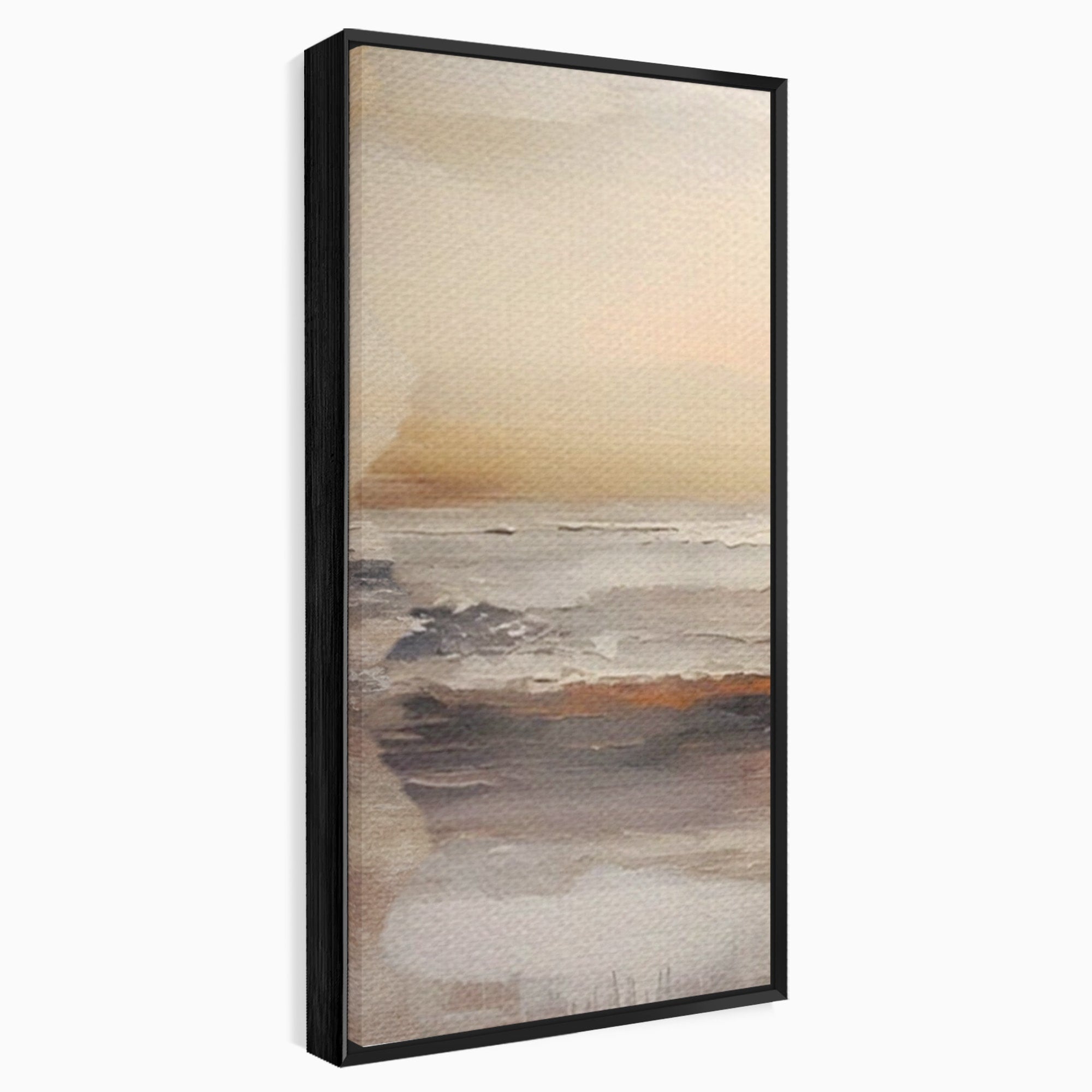 Set 2 Tablouri Canvas Premium LuxCanva® A2-1418, Gold Waves, Living Room, Valuri, Mare, Apa, Nisip, Decorativ, Culori Vibrante