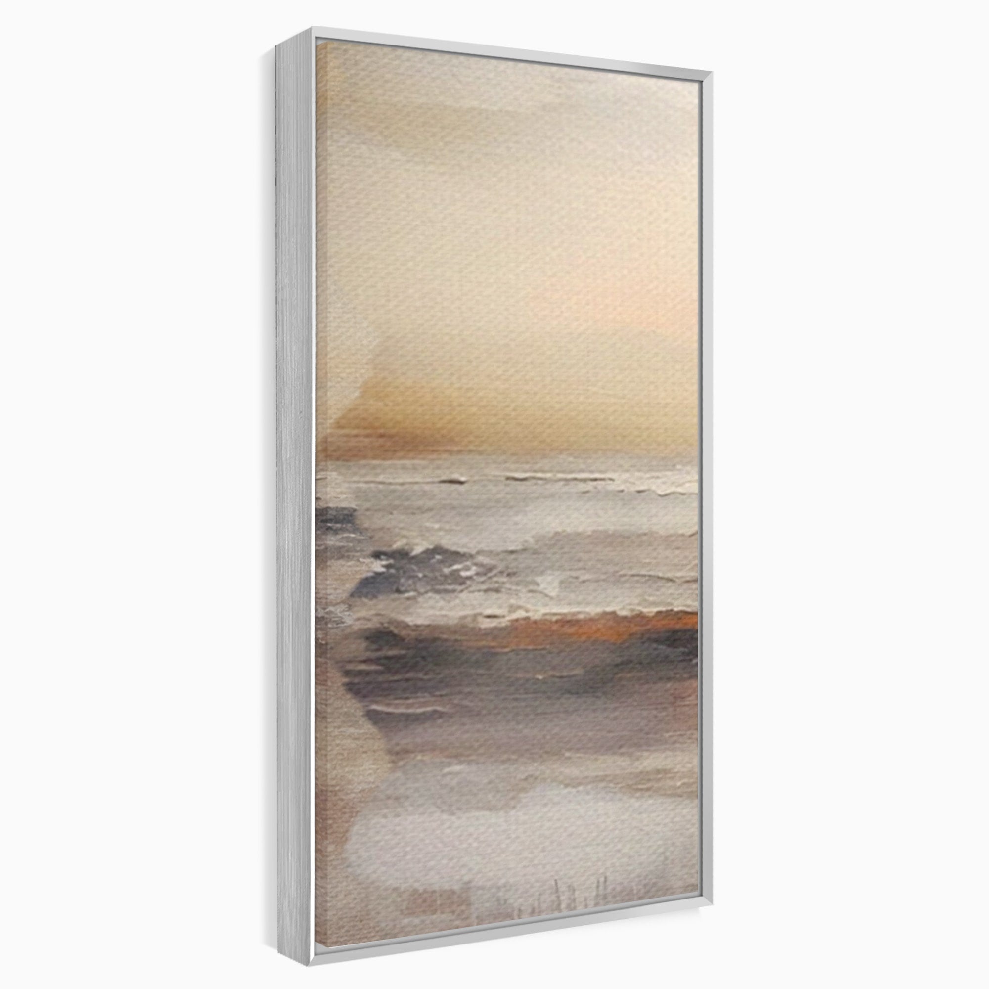 Set 2 Tablouri Canvas Premium LuxCanva® A2-1418, Gold Waves, Living Room, Valuri, Mare, Apa, Nisip, Decorativ, Culori Vibrante