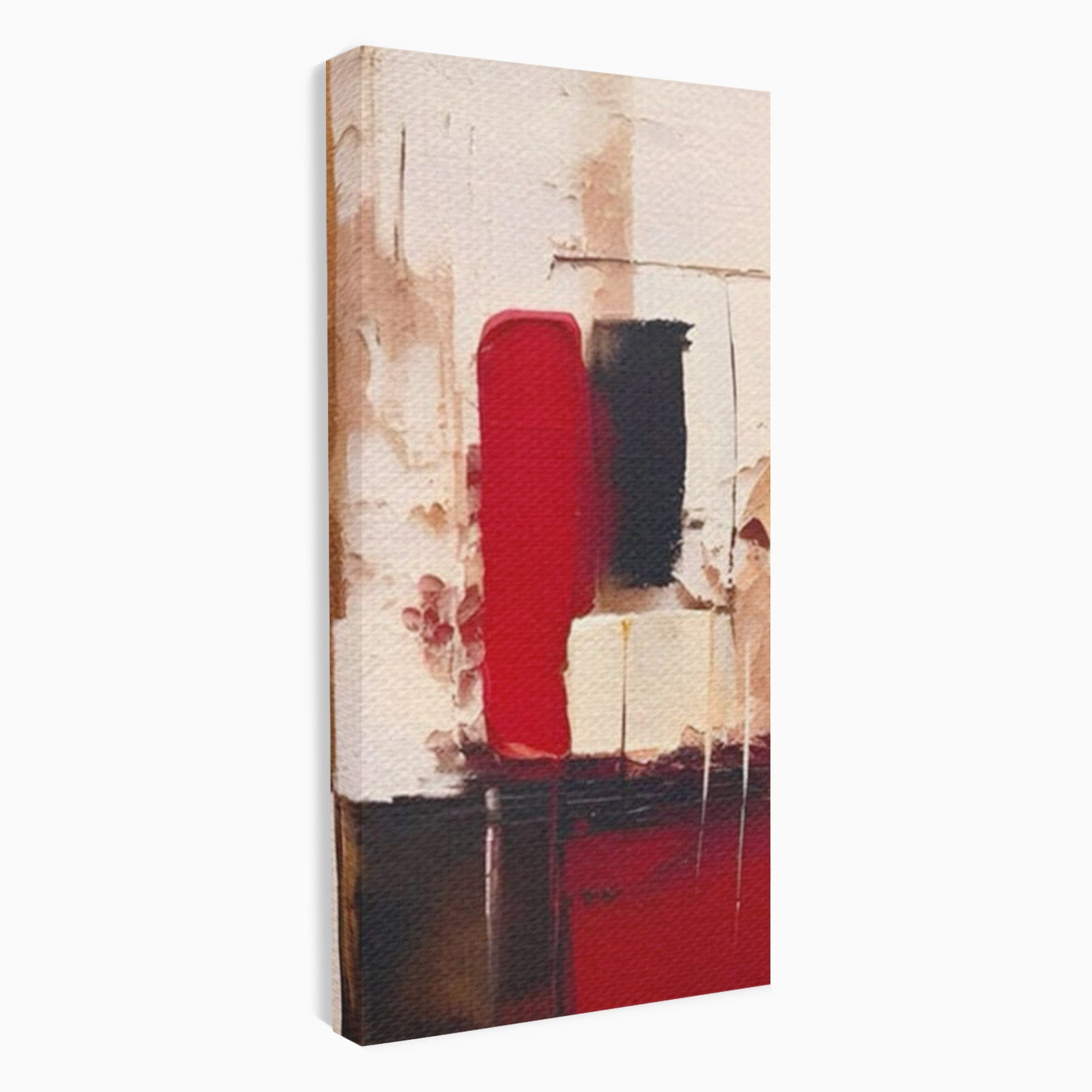 Set 2 Tablouri Canvas Premium LuxCanva® A2-1587, Red Squares, Room, Orizontal, Patrate, Decorativ, Abstract, Living, Culori Vibrante