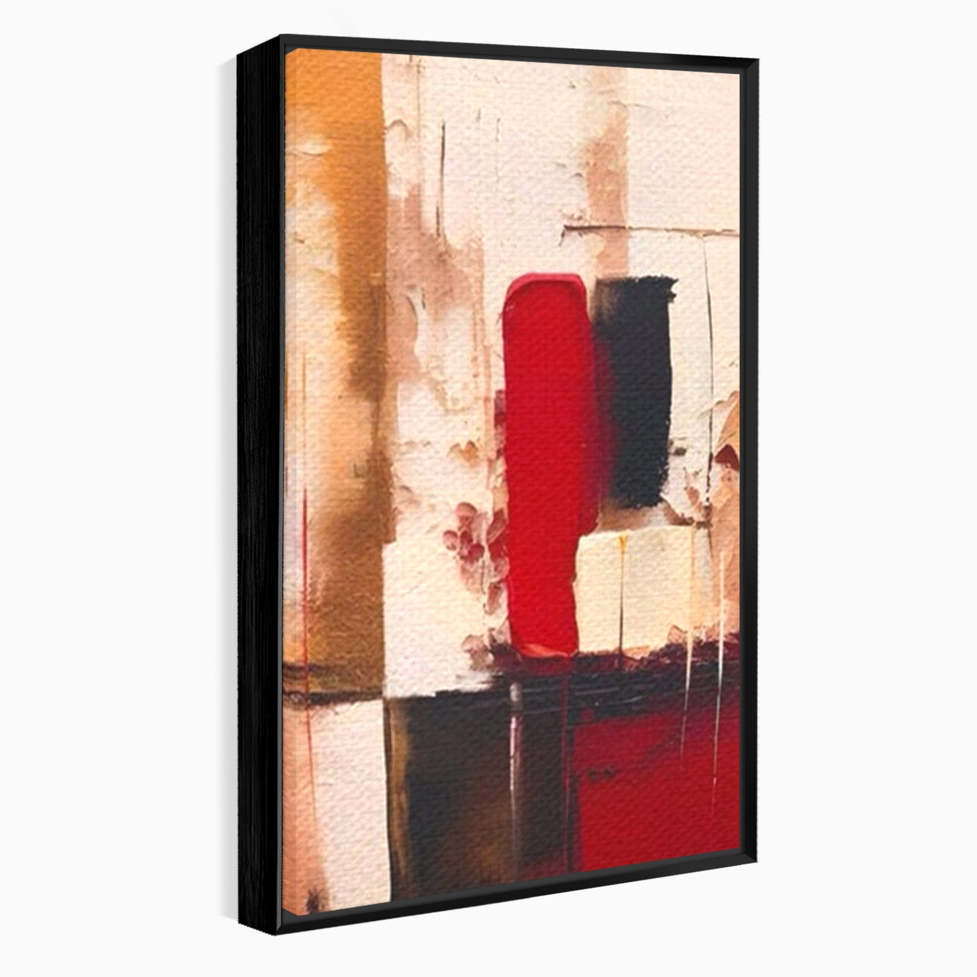 Set 2 Tablouri Canvas Premium LuxCanva® A2-1587, Red Squares, Room, Orizontal, Patrate, Decorativ, Abstract, Living, Culori Vibrante