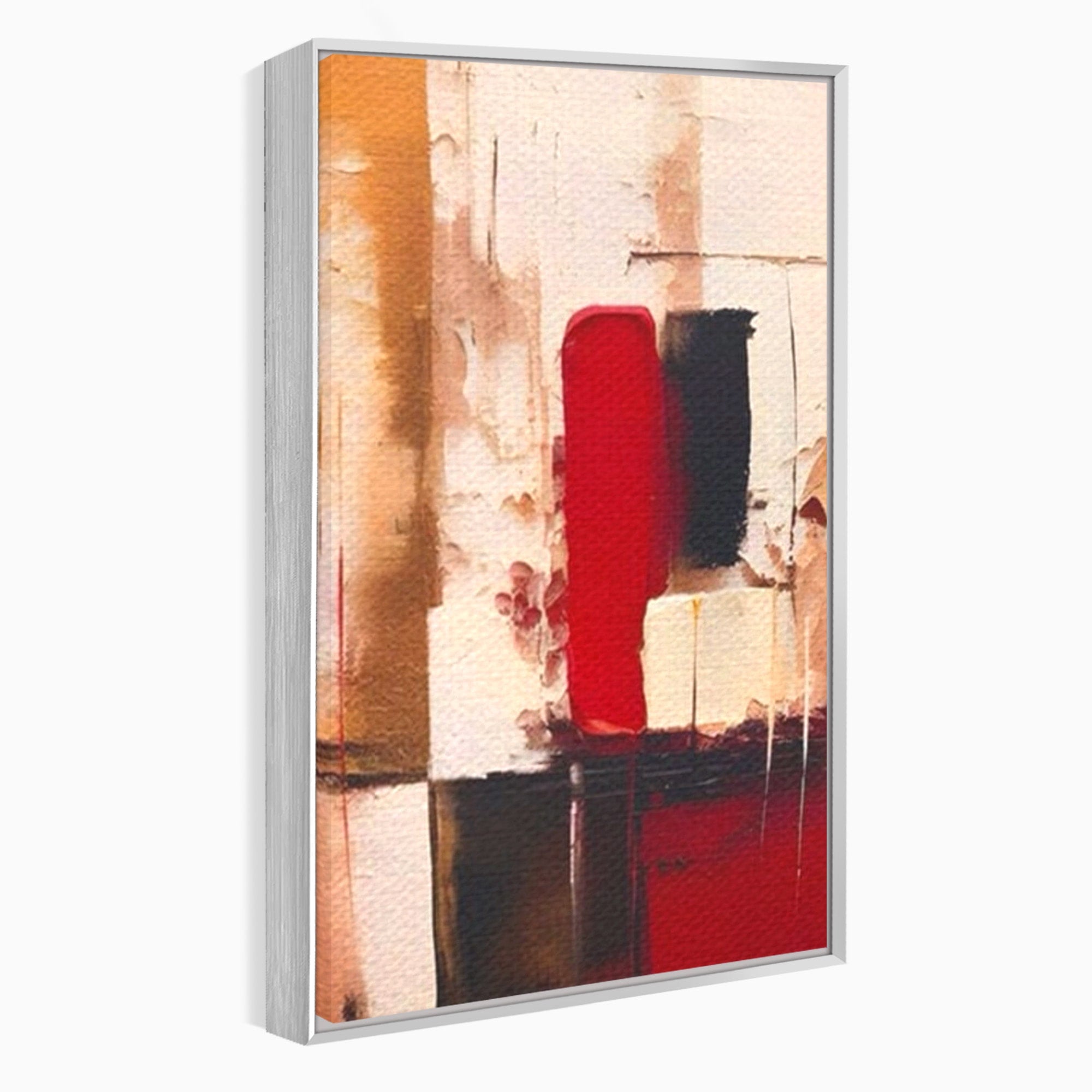 Set 2 Tablouri Canvas Premium LuxCanva® A2-1587, Red Squares, Room, Orizontal, Patrate, Decorativ, Abstract, Living, Culori Vibrante