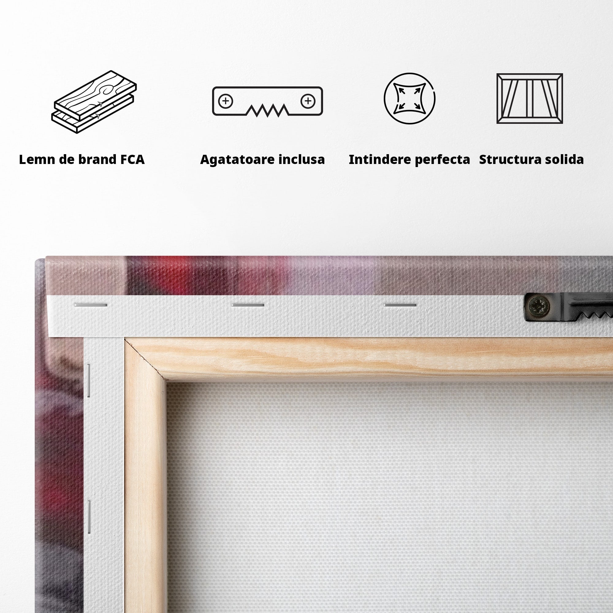 Set 2 Tablouri Canvas Premium LuxCanva® A2-1595, Transformare Graduala, Dormitor, Simfonie, Rosu, Contrast, Decorativ, Culori Vibrante