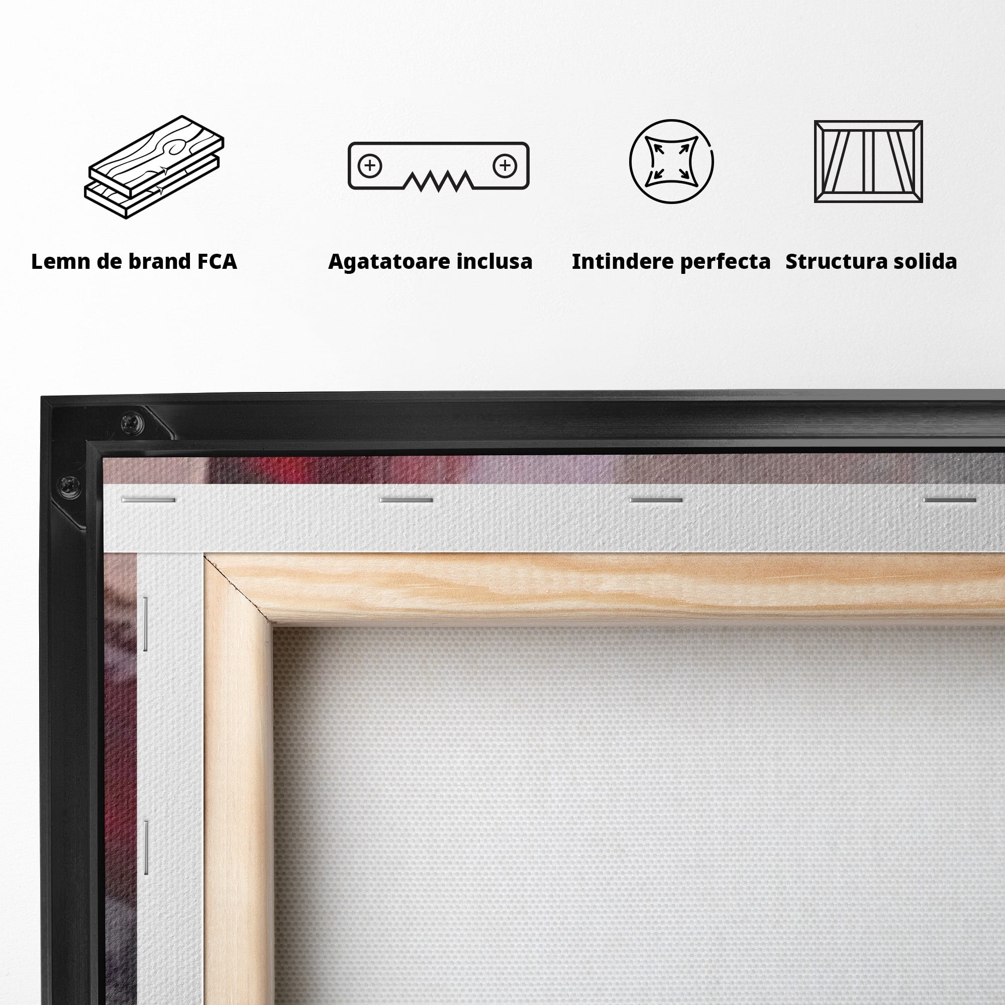 Set 2 Tablouri Canvas Premium LuxCanva® A2-1595, Transformare Graduala, Dormitor, Simfonie, Rosu, Contrast, Decorativ, Culori Vibrante