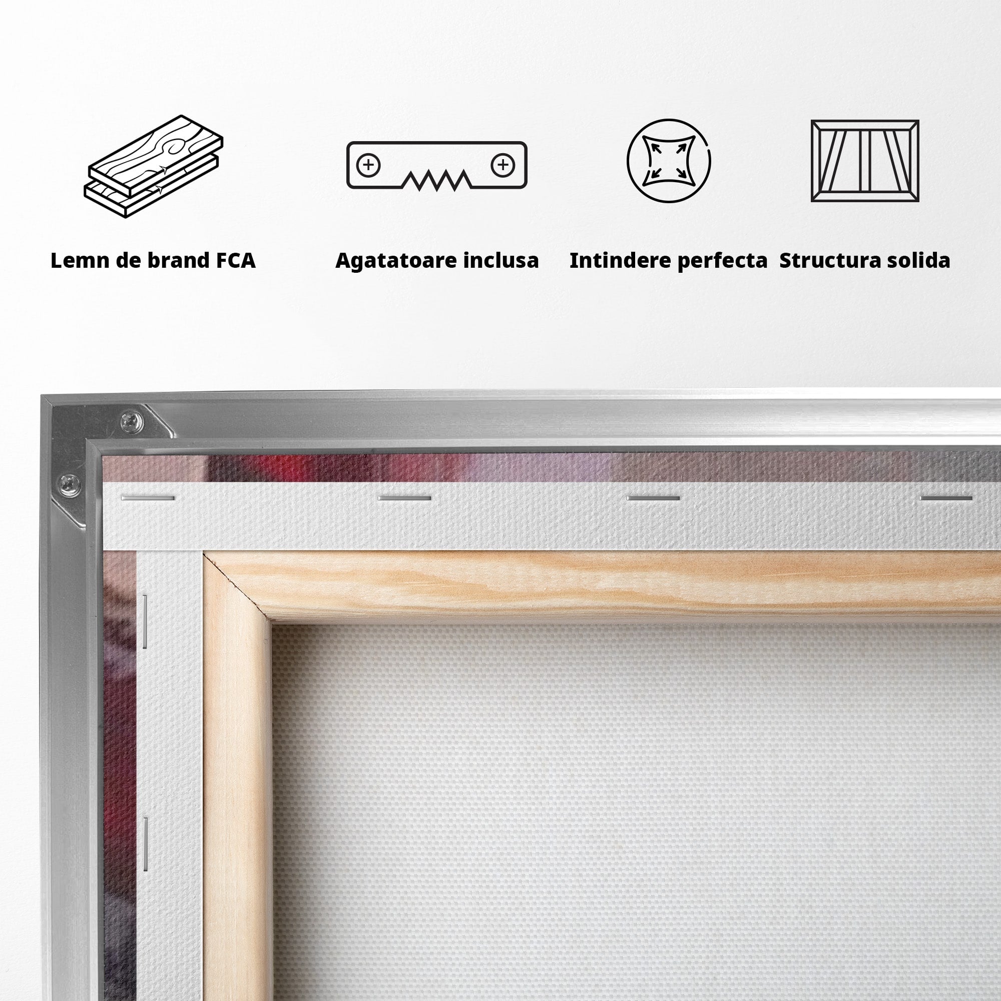 Set 2 Tablouri Canvas Premium LuxCanva® A2-1595, Transformare Graduala, Dormitor, Simfonie, Rosu, Contrast, Decorativ, Culori Vibrante