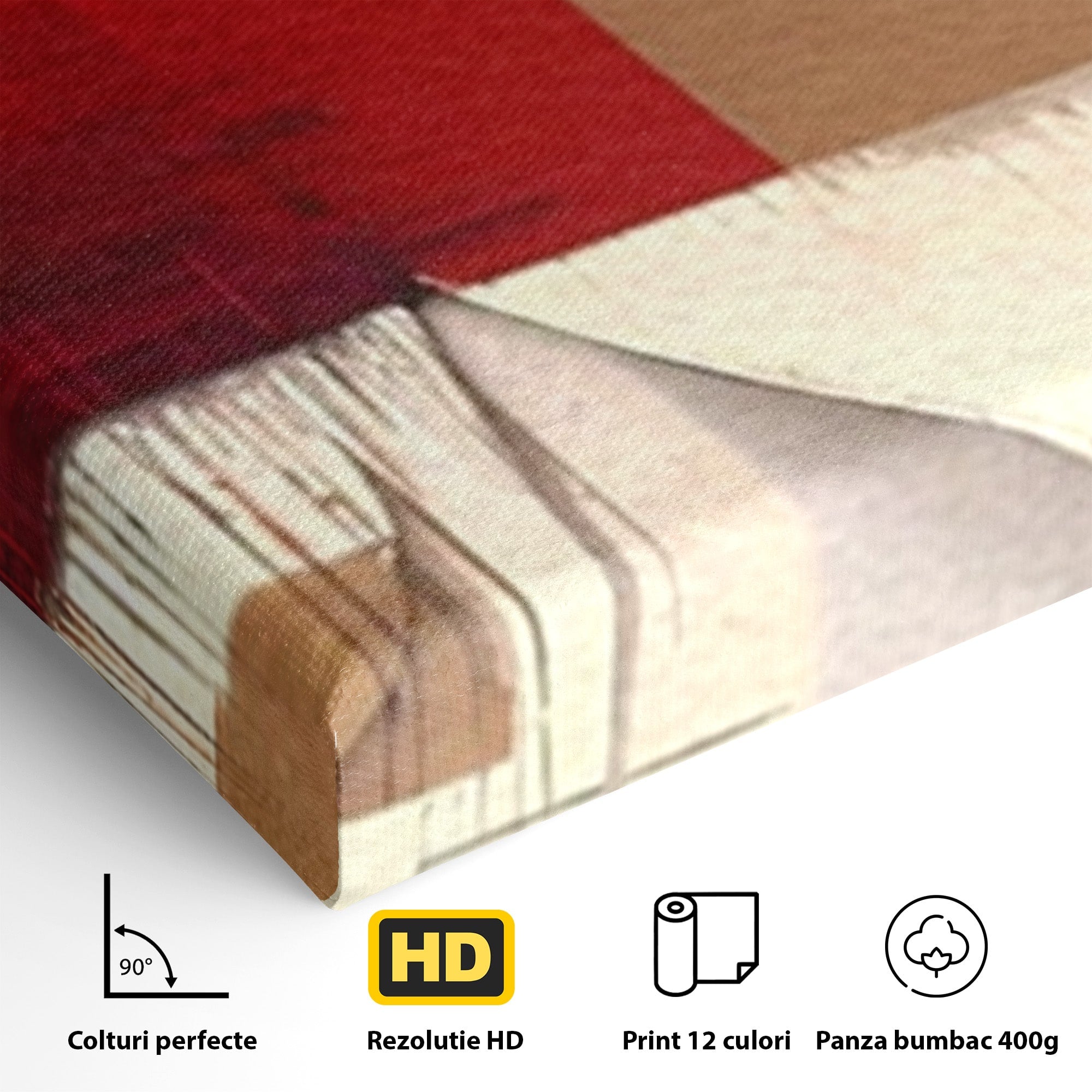 Set 2 Tablouri Canvas Premium LuxCanva® A2-1601, Stare Abstracta, Room, Decorativ, Sentimente, Interpretare, Contraste, Living, Culori Vibrante
