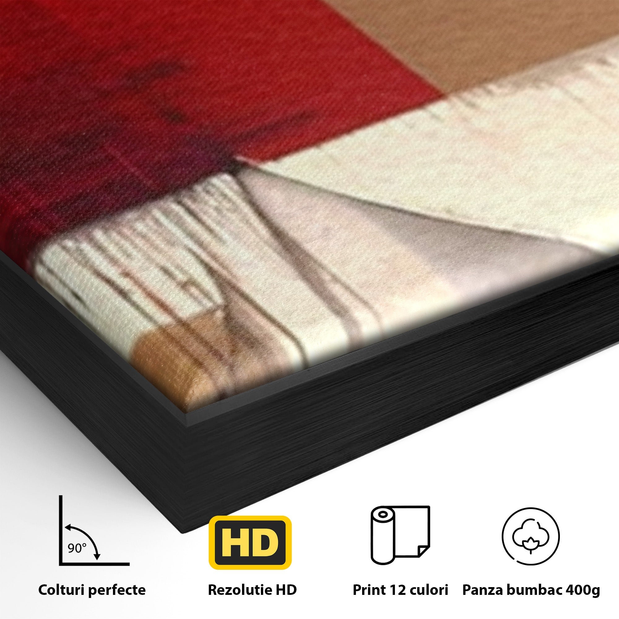Set 2 Tablouri Canvas Premium LuxCanva® A2-1601, Stare Abstracta, Room, Decorativ, Sentimente, Interpretare, Contraste, Living, Culori Vibrante