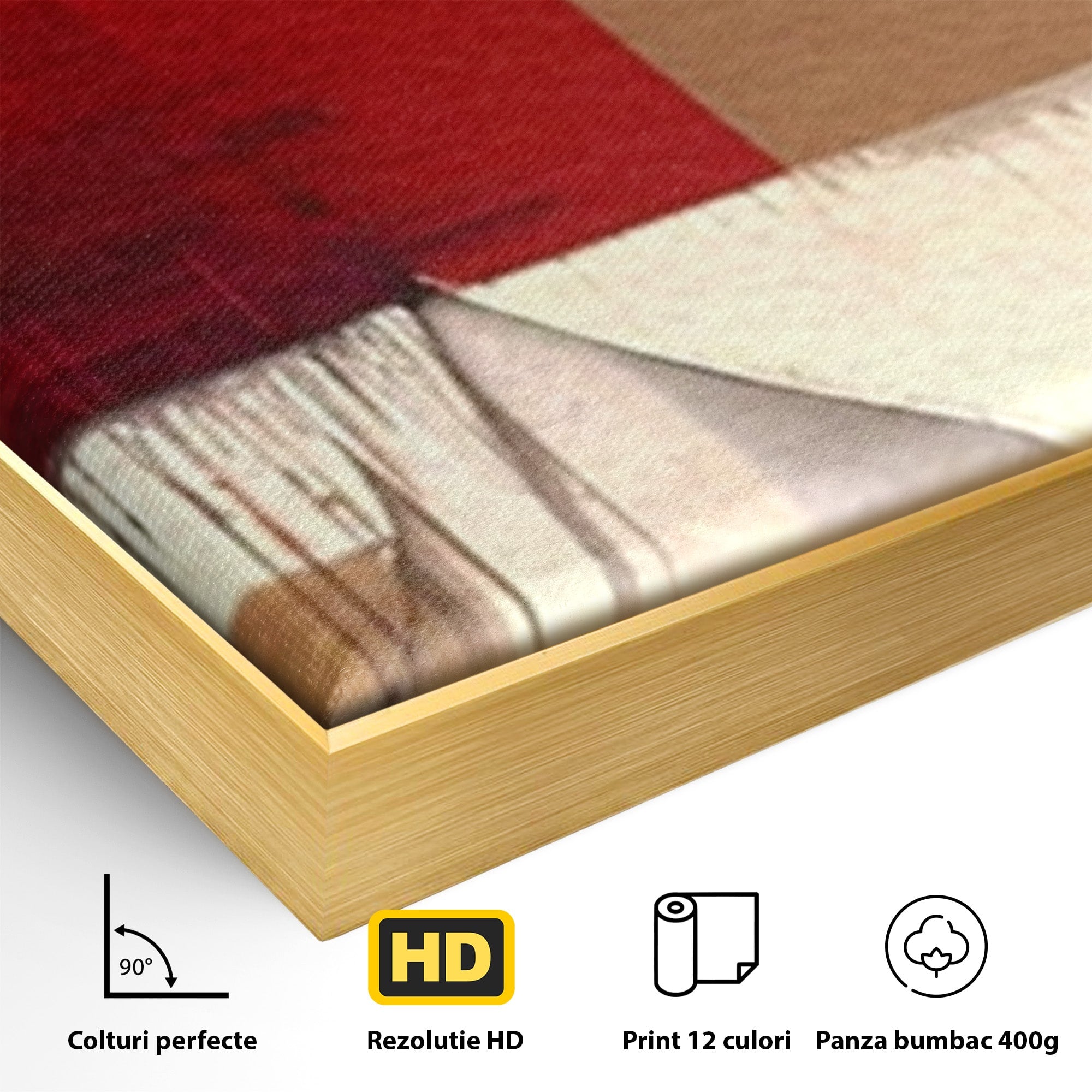Set 2 Tablouri Canvas Premium LuxCanva® A2-1601, Stare Abstracta, Room, Decorativ, Sentimente, Interpretare, Contraste, Living, Culori Vibrante