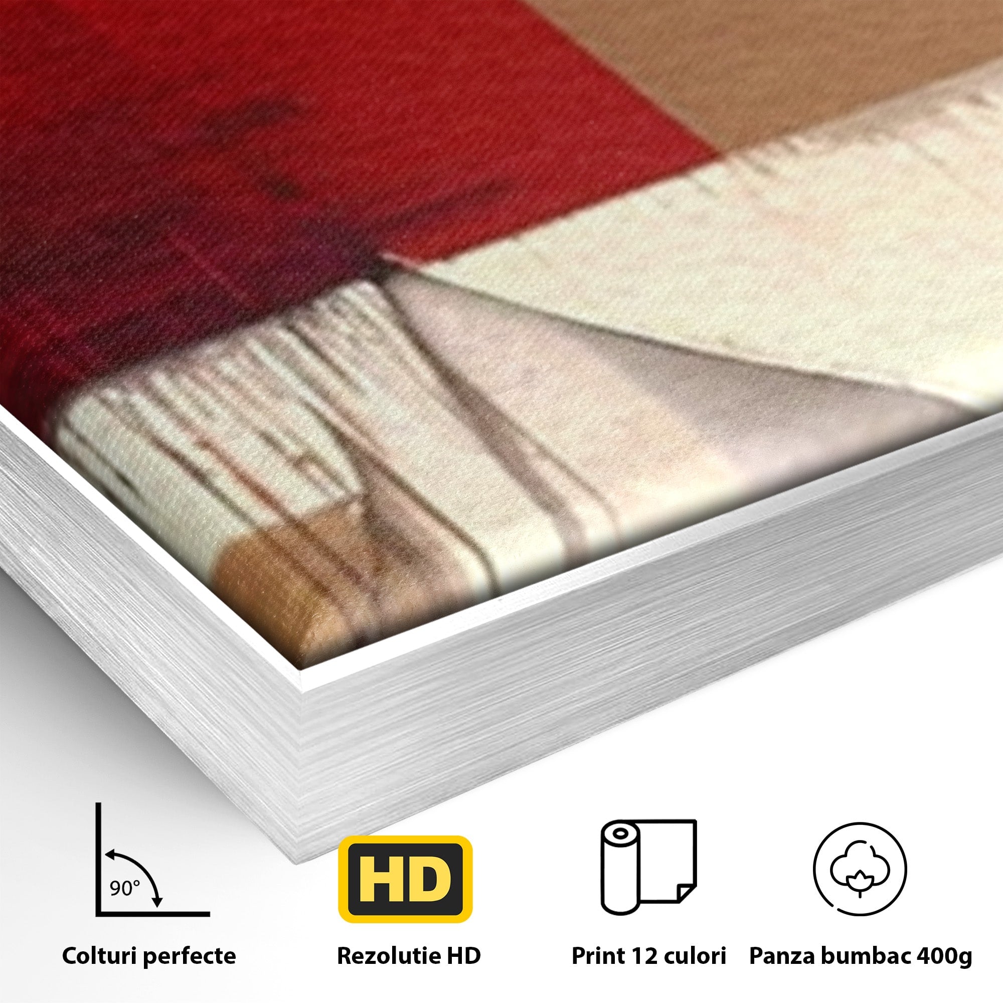 Set 2 Tablouri Canvas Premium LuxCanva® A2-1601, Stare Abstracta, Room, Decorativ, Sentimente, Interpretare, Contraste, Living, Culori Vibrante