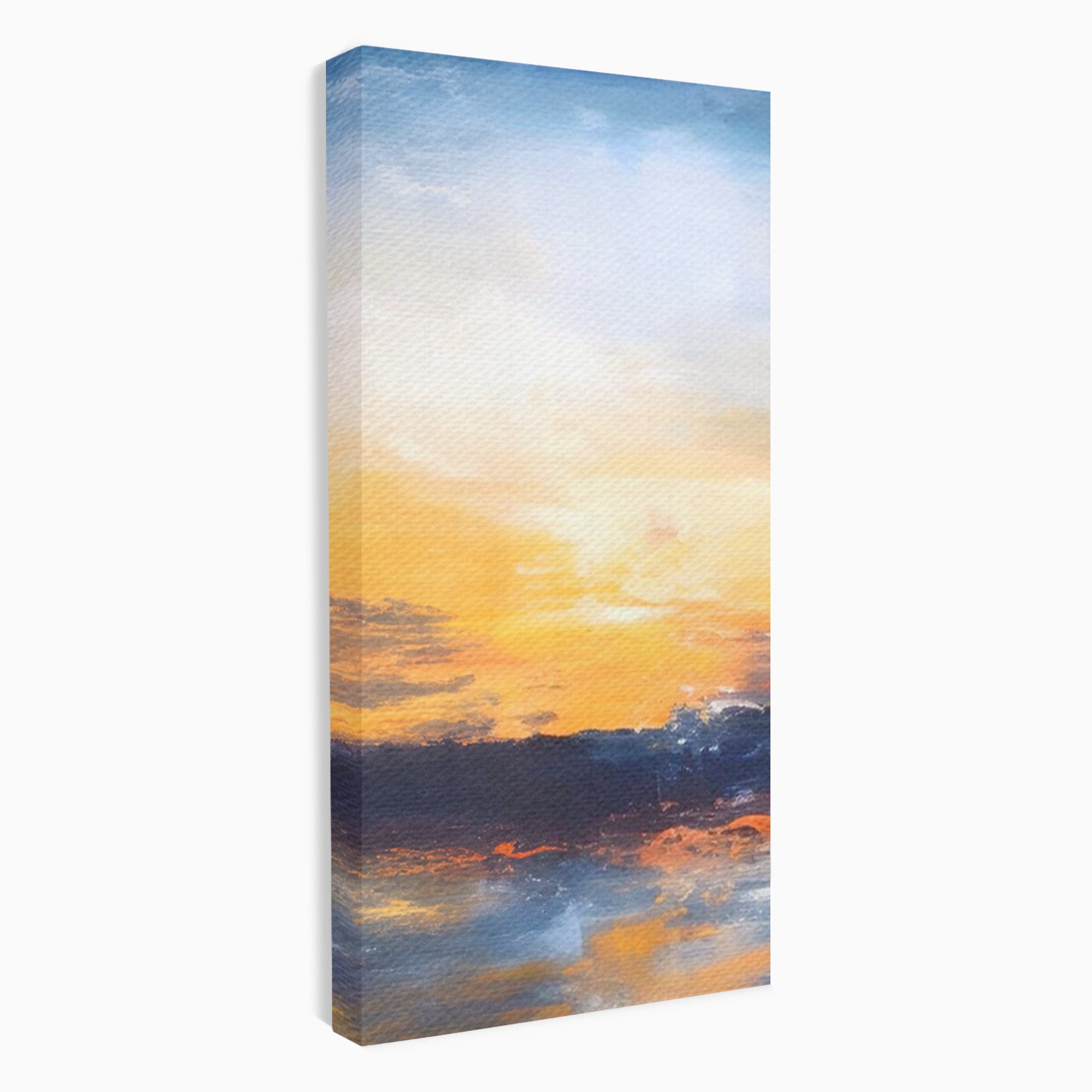 Set 2 Tablouri Canvas Premium LuxCanva® A2-1603, Un Apus Abstract, Living, Pastel, Mare, Soare, Nisip, Dormitor, Culori Vibrante